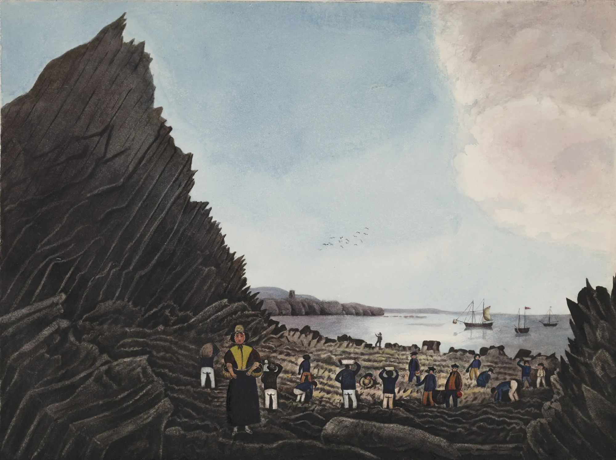 Periwinkle Gatherers at Aberystwith
