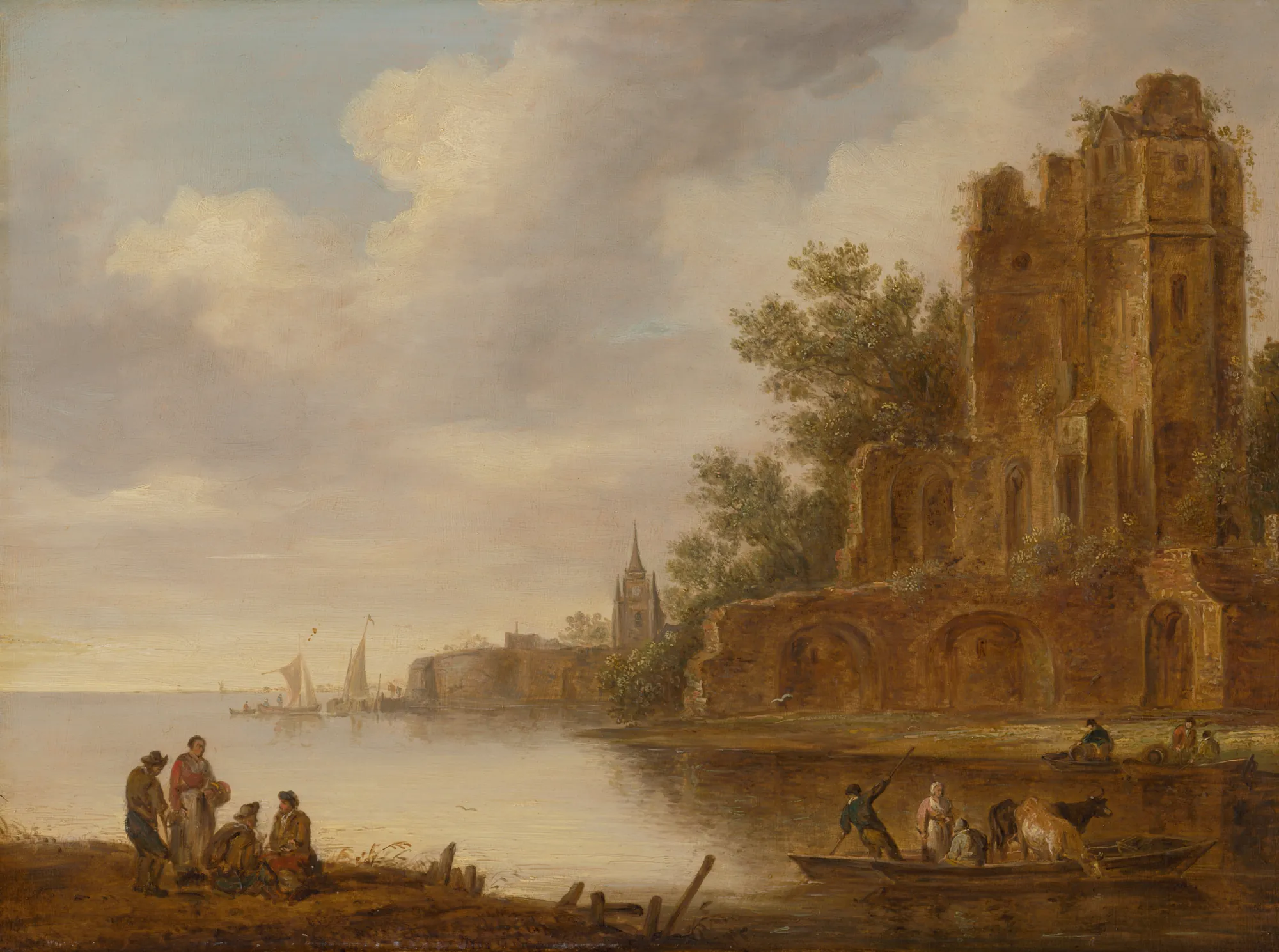 Coastal Landscape with Ruin