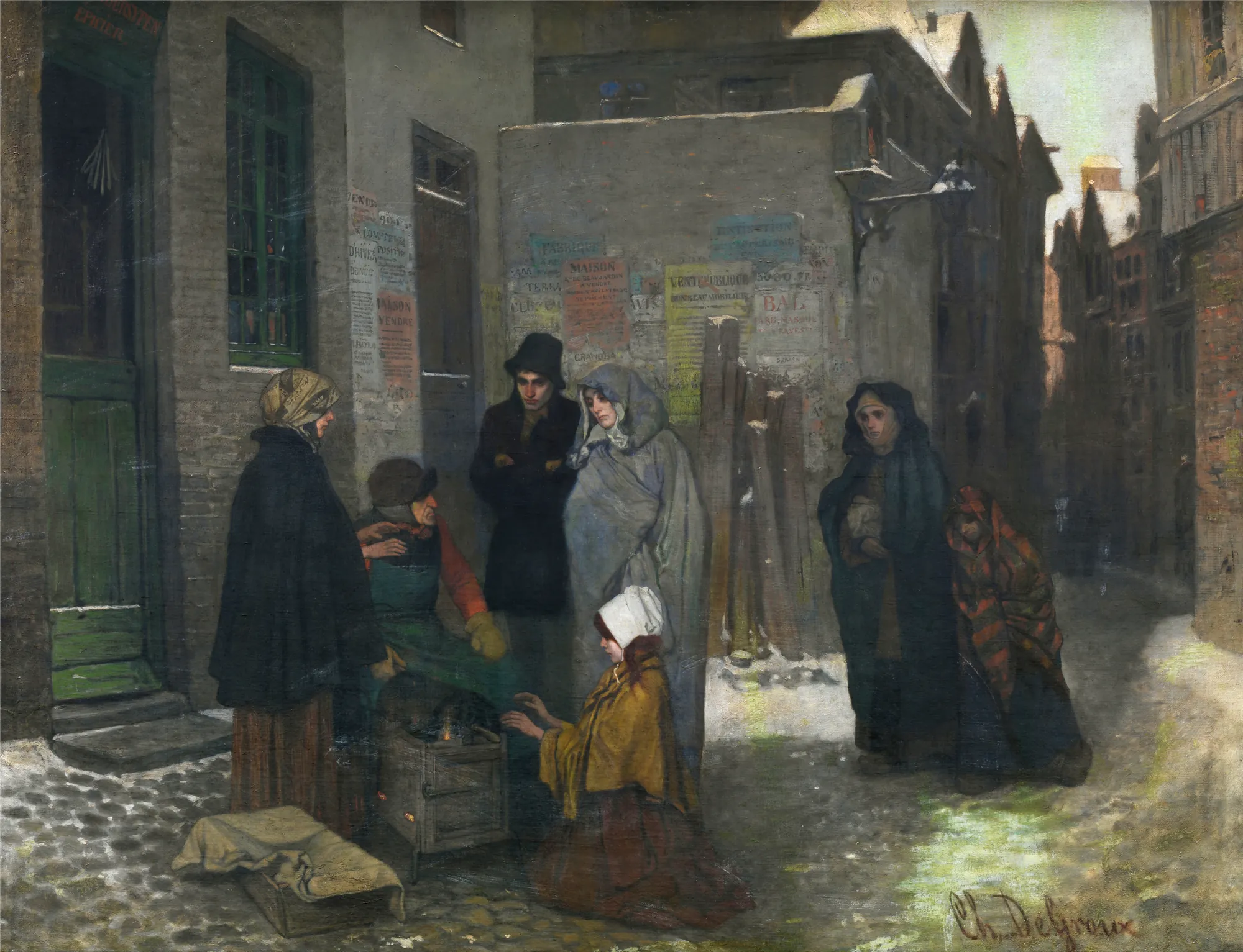 The Coffee Mill in a Winter Scene
