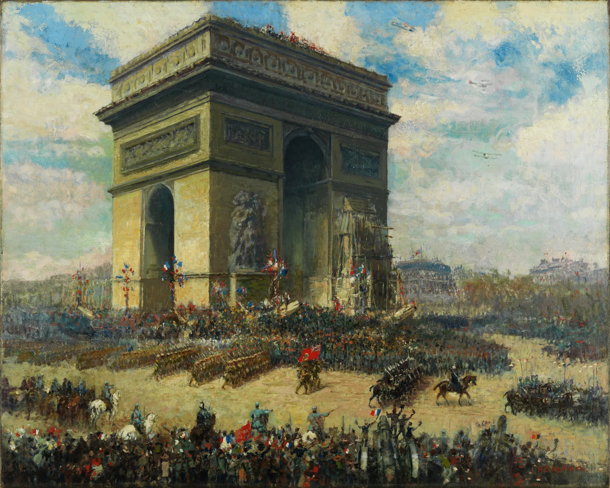 Canadians Passing in Front of the Arc de Triomphe, Paris