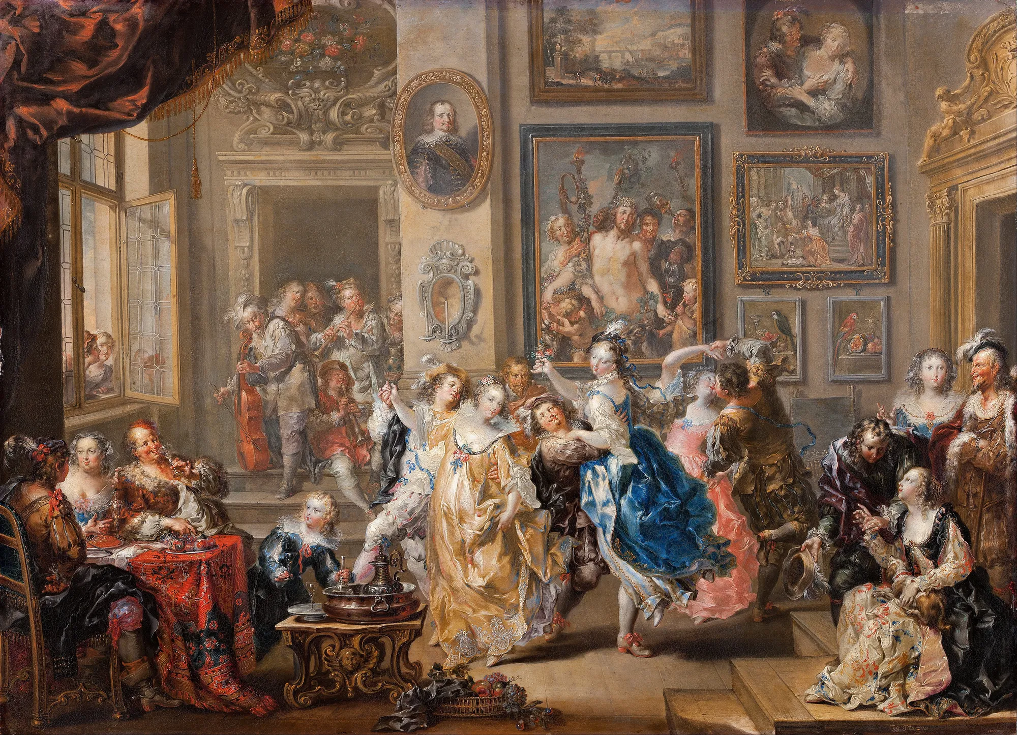 Dancing Scene with Palace Interior