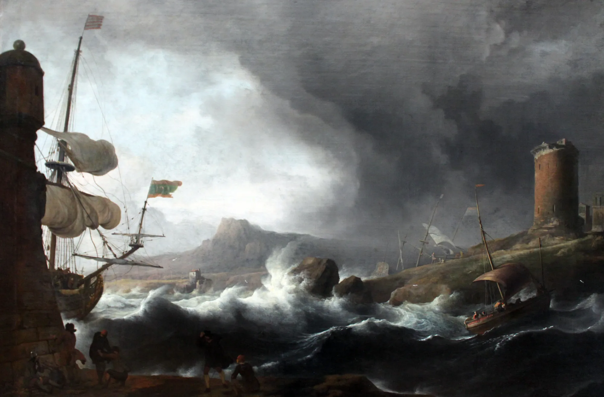 Stormy Seas on a Mountainous Coast