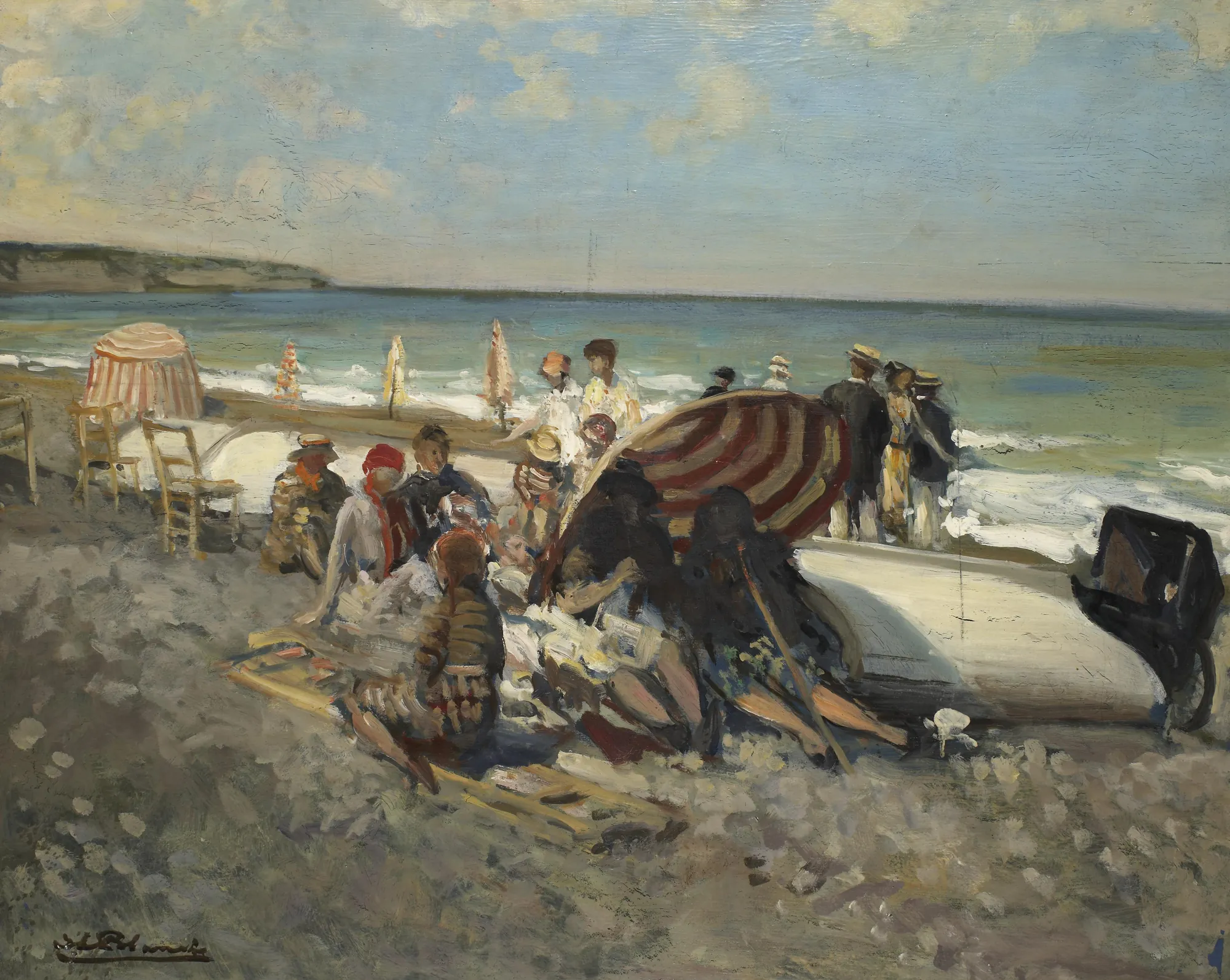 The Beach at Dieppe in August