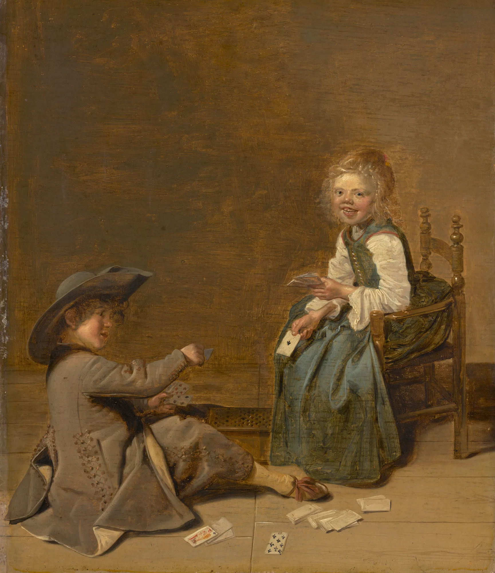Children Playing Cards