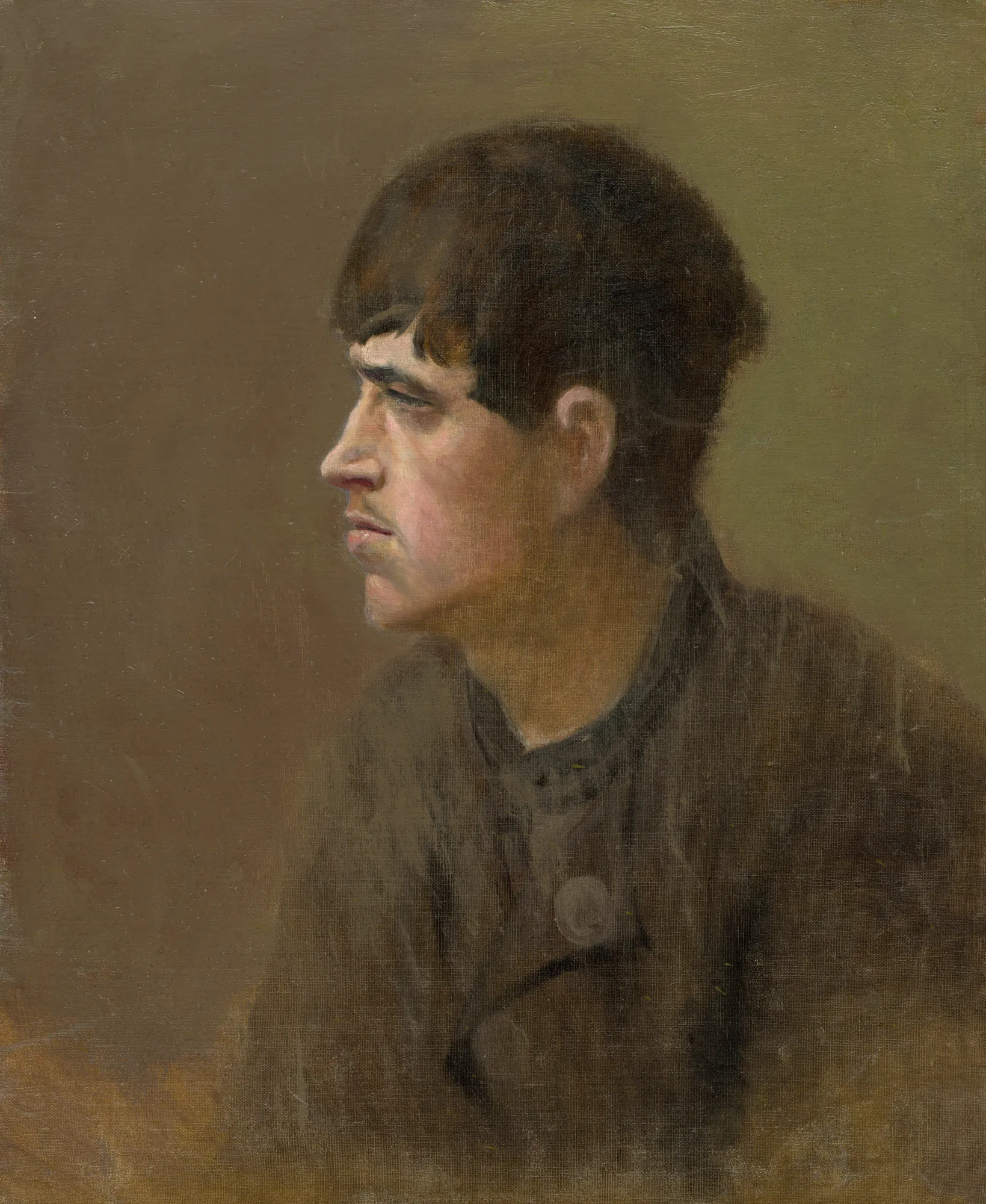 Portrait of a Young Man in Profile