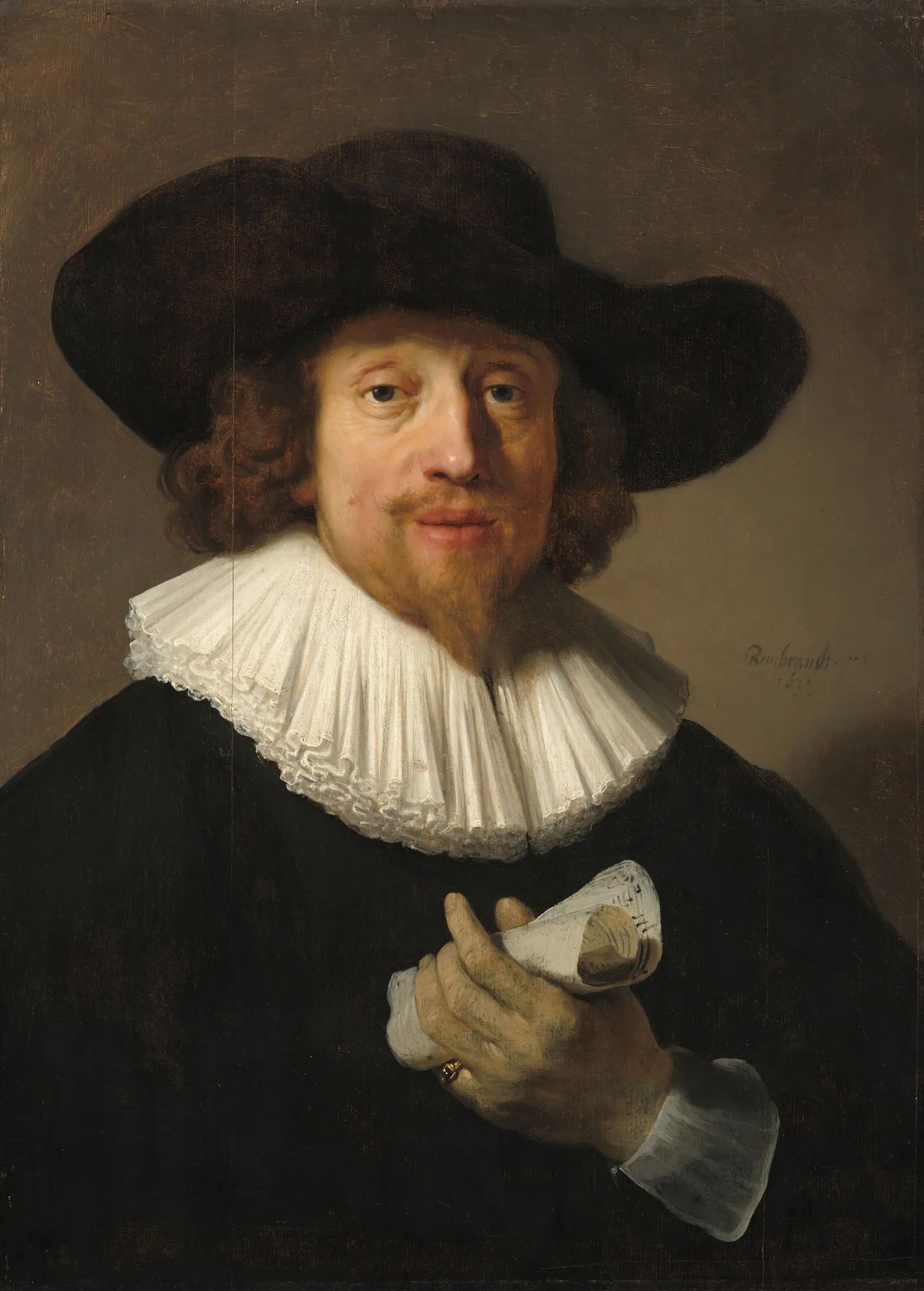 Portrait of a Musician with a Sheet of Music