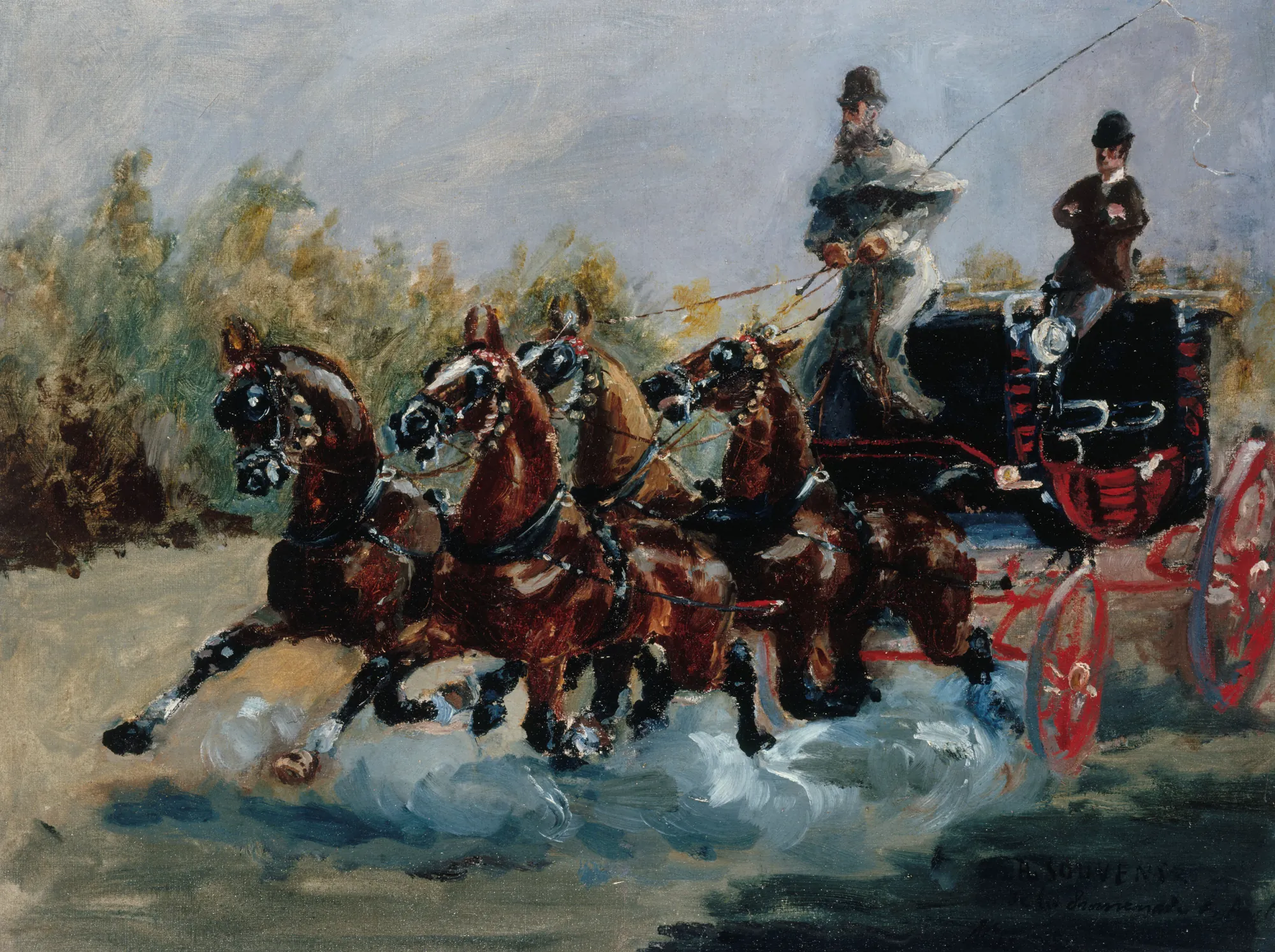 Alphonse de Toulouse-Lautrec-Monfa Driving his Mail-Coach