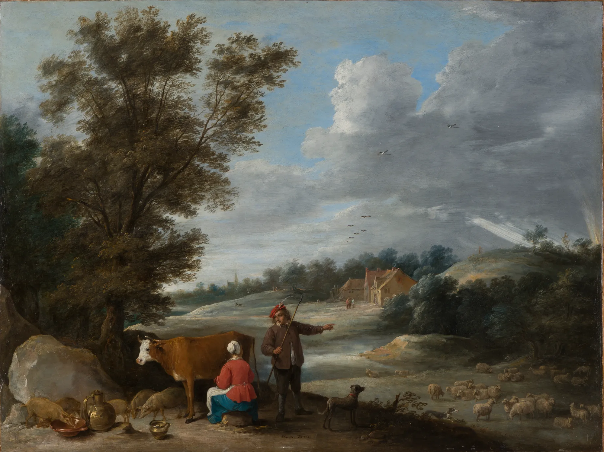 Landscape with Milkmaid and Shepherd