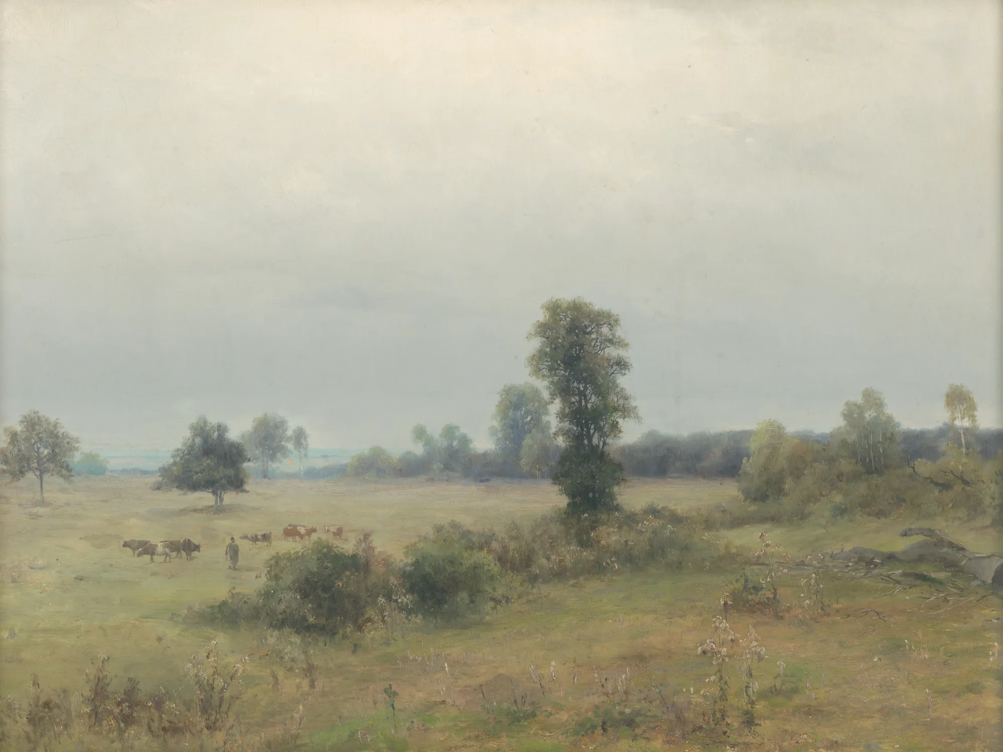 Landscape with Grazing Cows