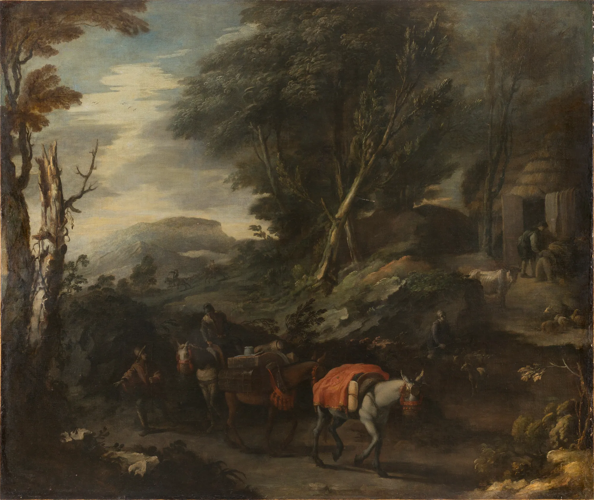 Mountainous Landscape with a Traveling Merchant