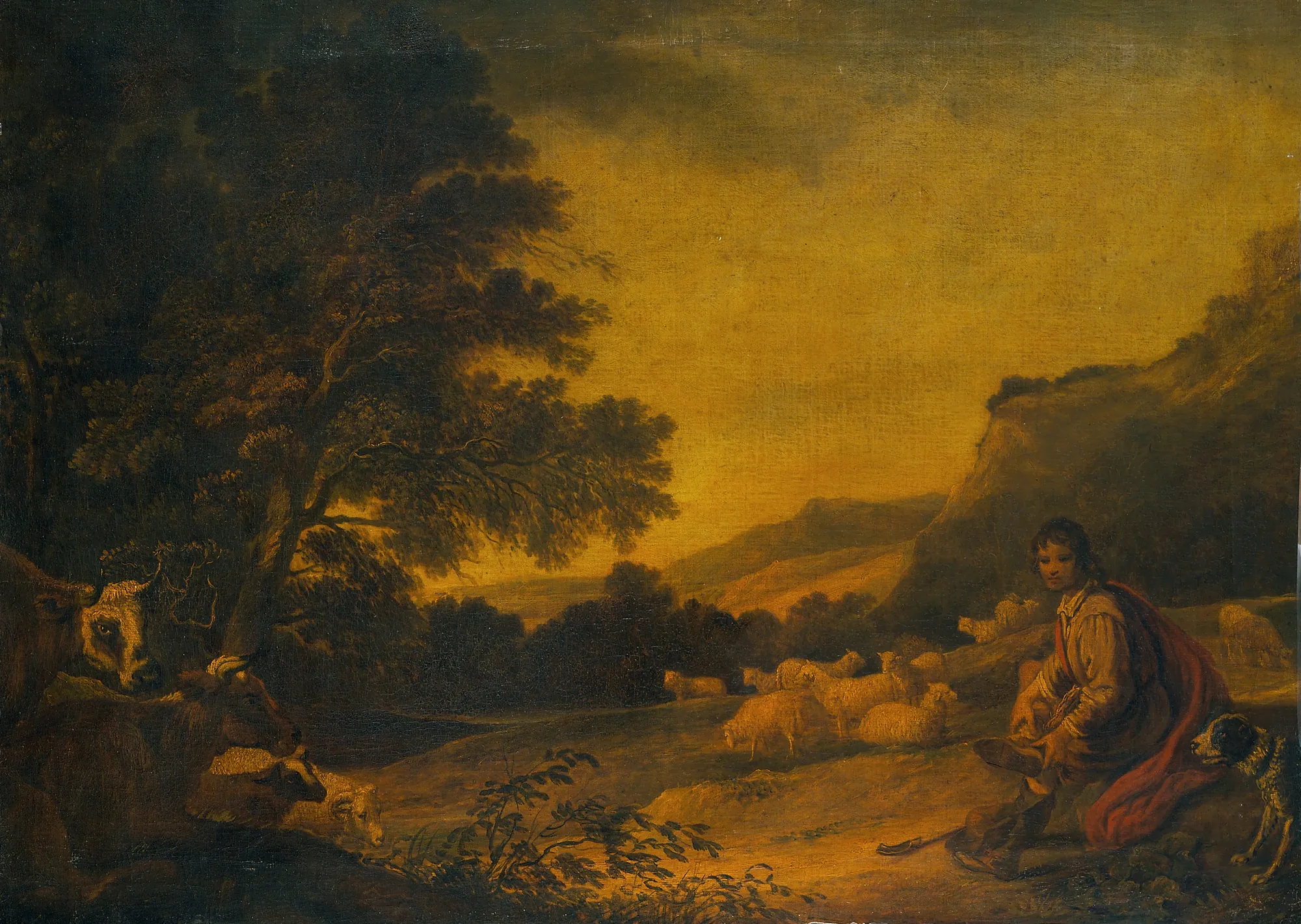 Landscape with Cattle (A Young Shepherd with his Flock)