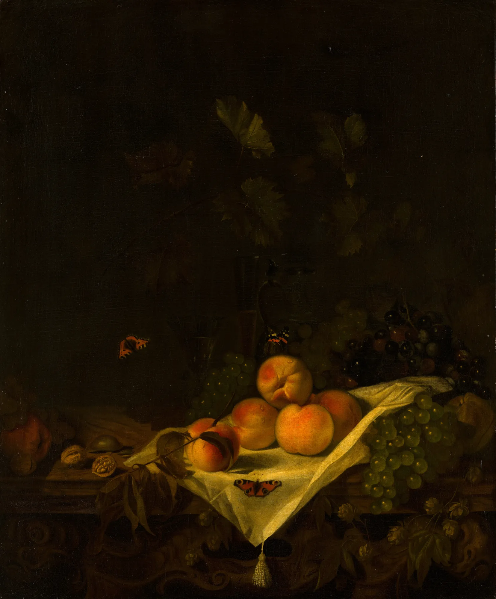 Still Life with Peaches and Grapes