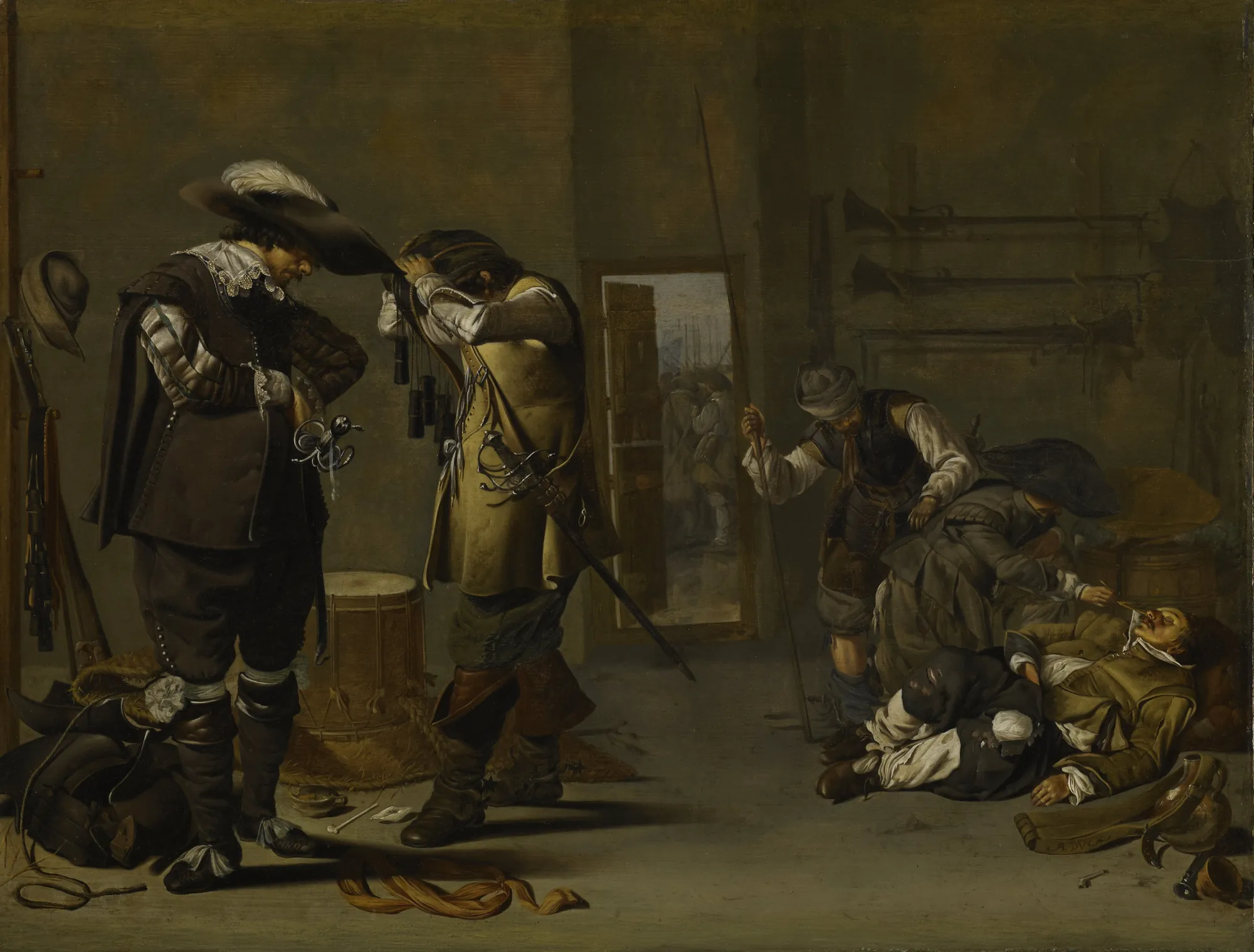 Soldiers Arming Themselves