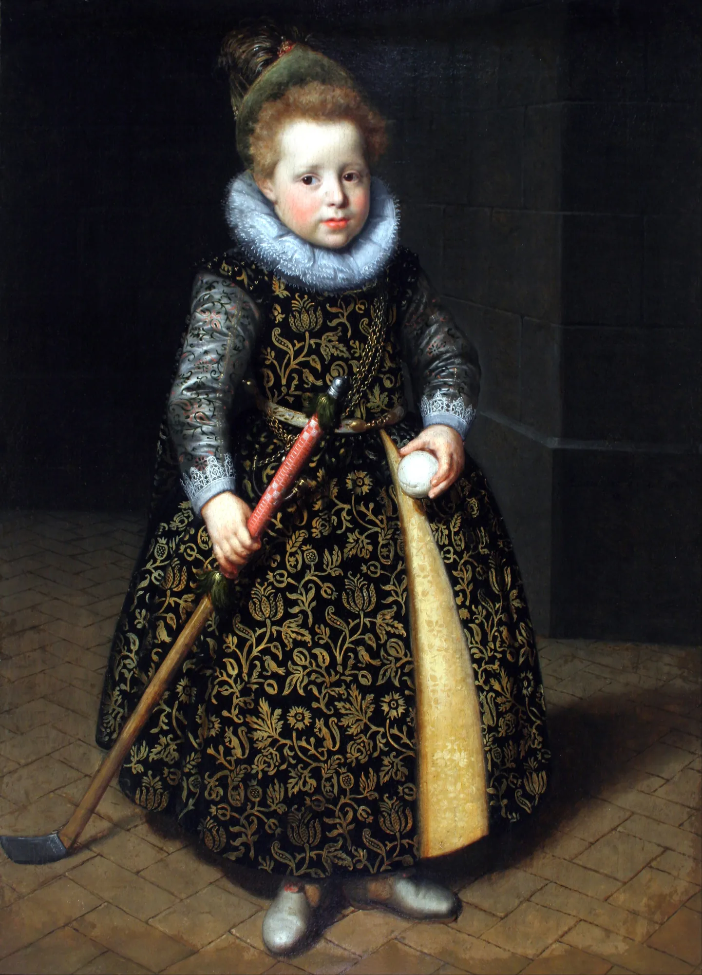 Portrait of a Boy with a Club and Ball