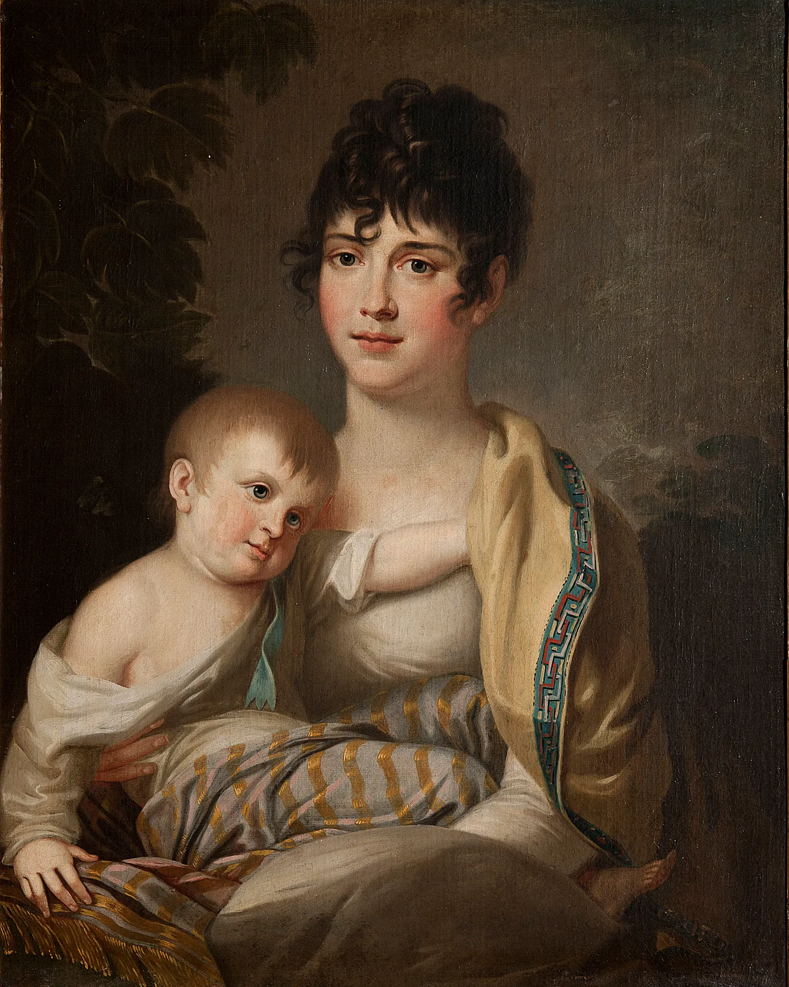 Portrait of Teofila Radziwiłł née Morawska with her Son Aleksander Dominik