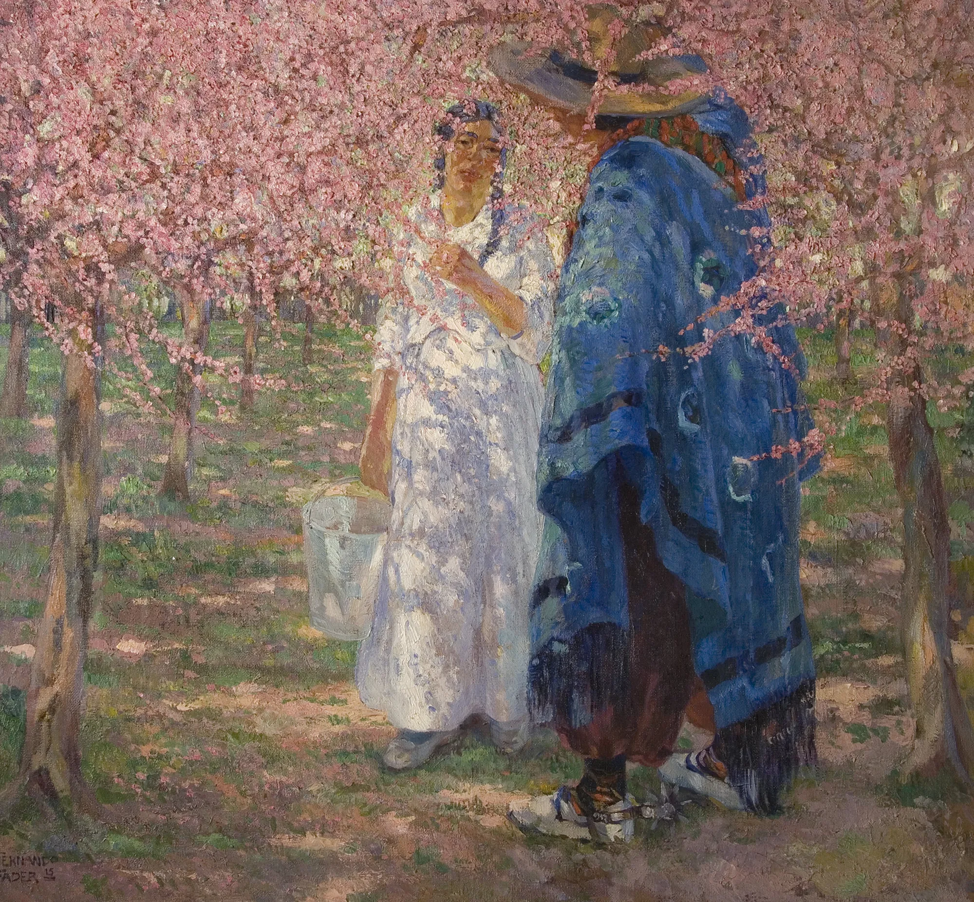 Amid Peachtrees in Bloom