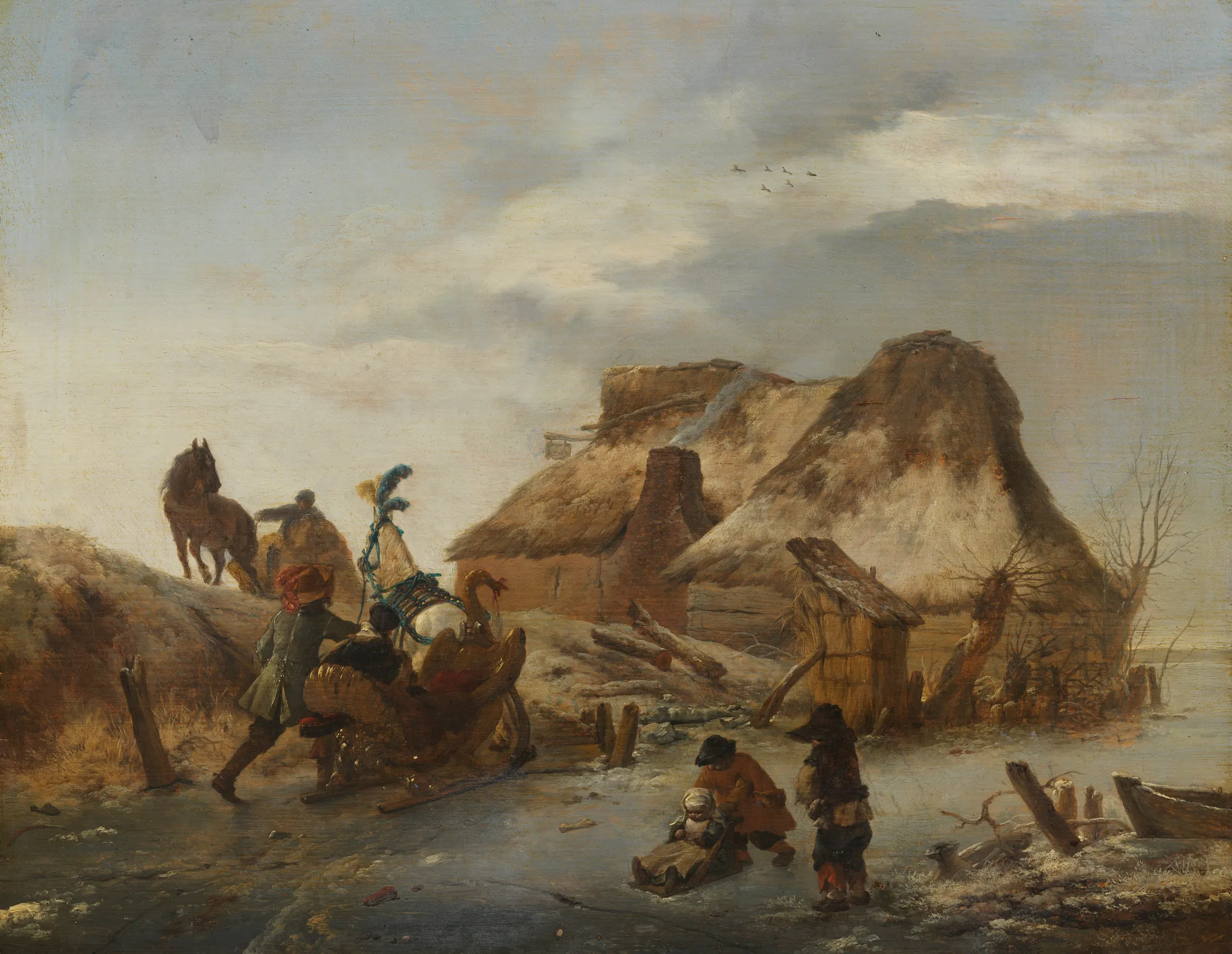 A Nobleman's Sleigh on the Ice