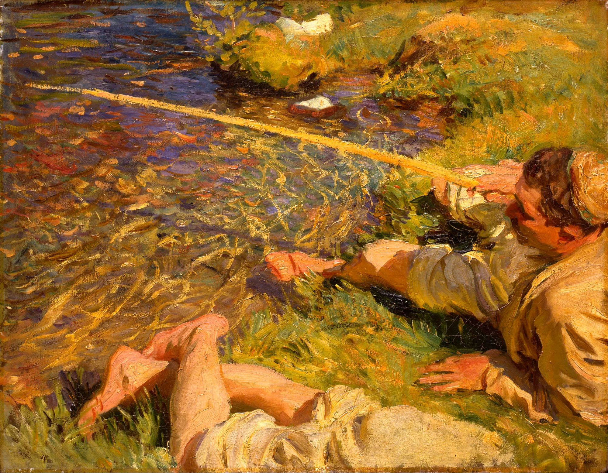 Val d'Aosta: A Man Fishing