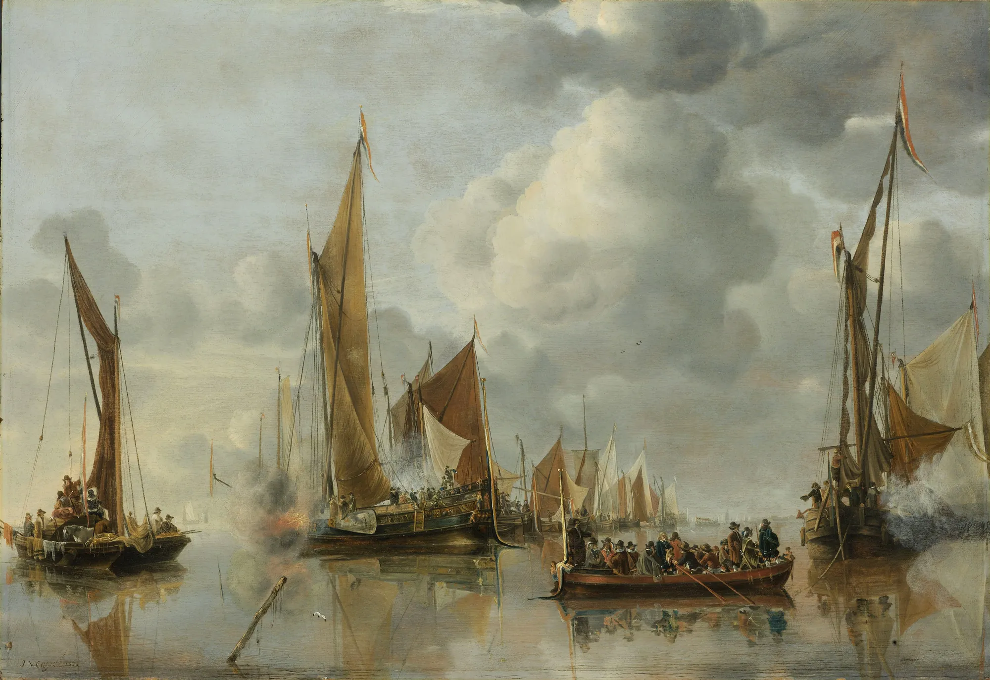 The Home Fleet Saluting the State Barge
