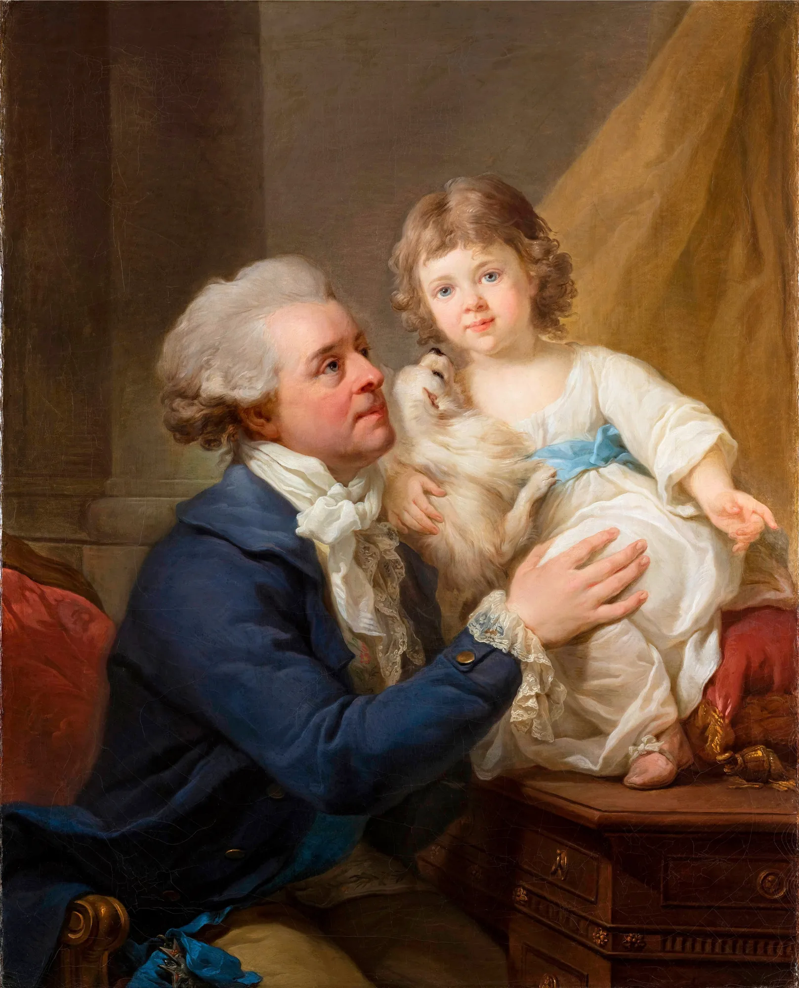 Portrait of Michał Jerzy Wandalin Mniszech with his Daughter Elżbieta