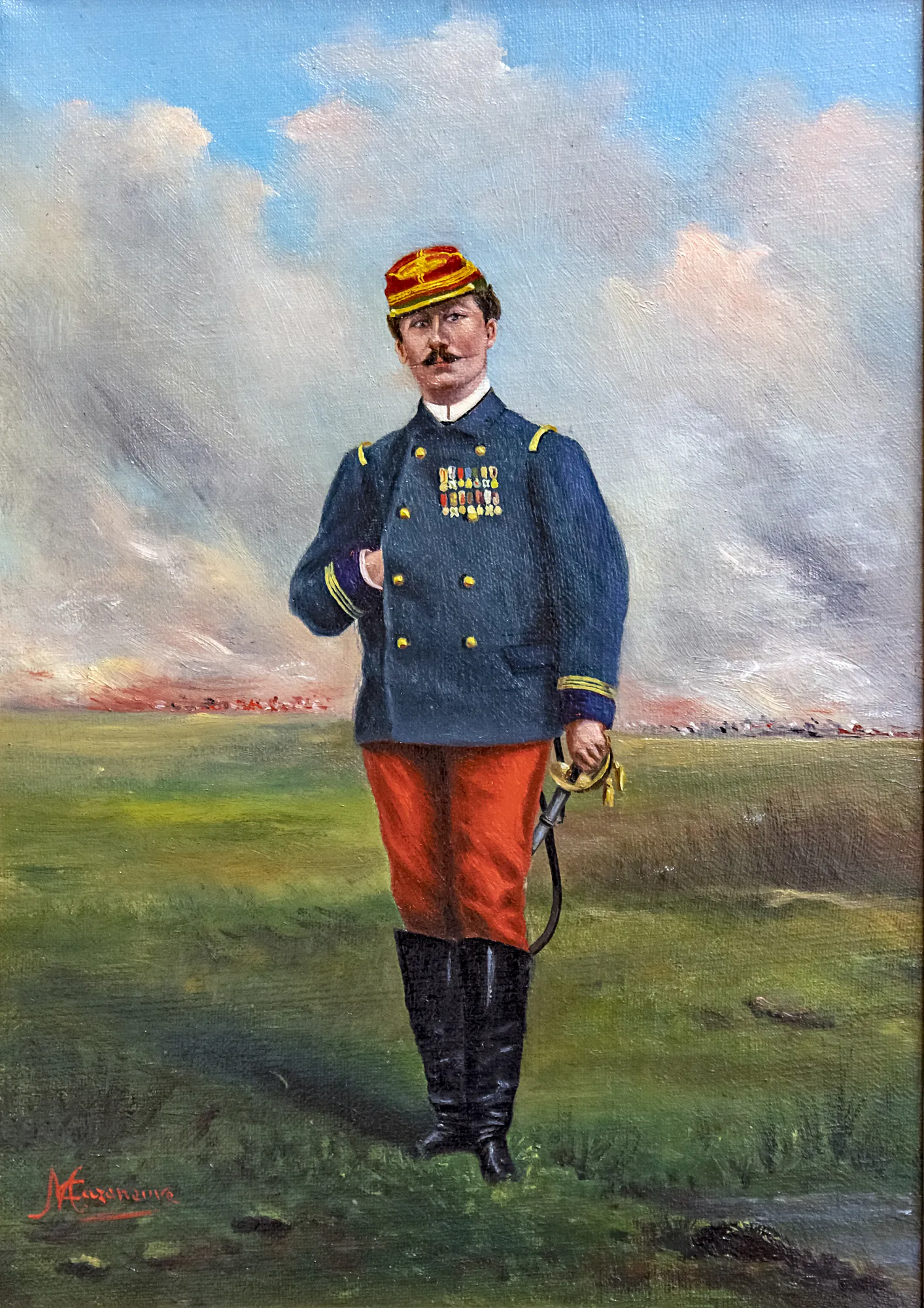 Self-Portrait in Military Uniform