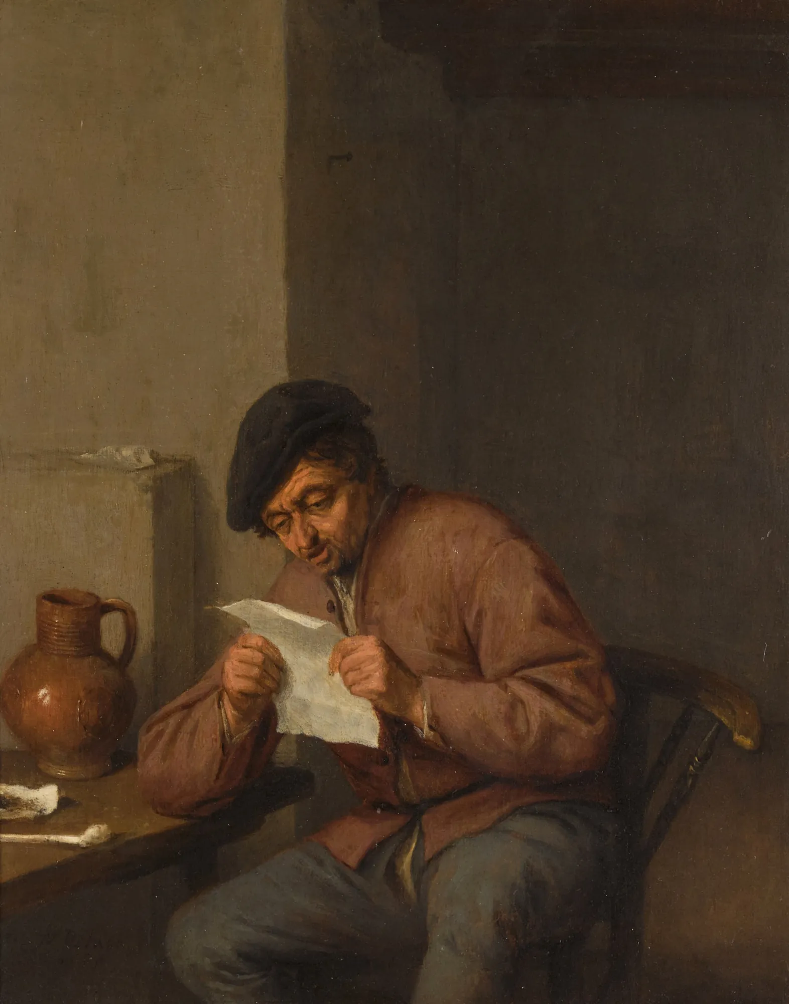 A Man Reading a Letter