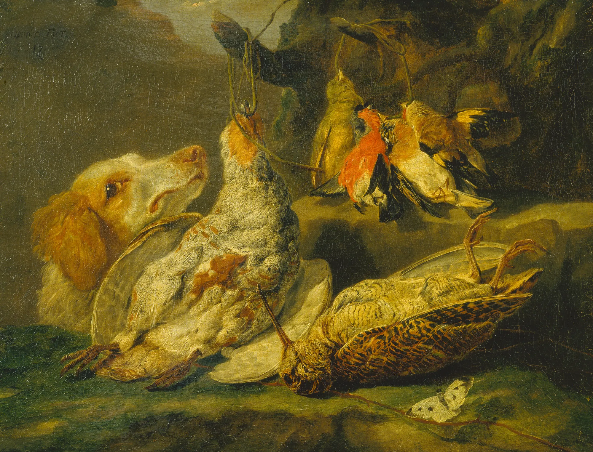 Still Life with Hunting Dog and Dead Fowl