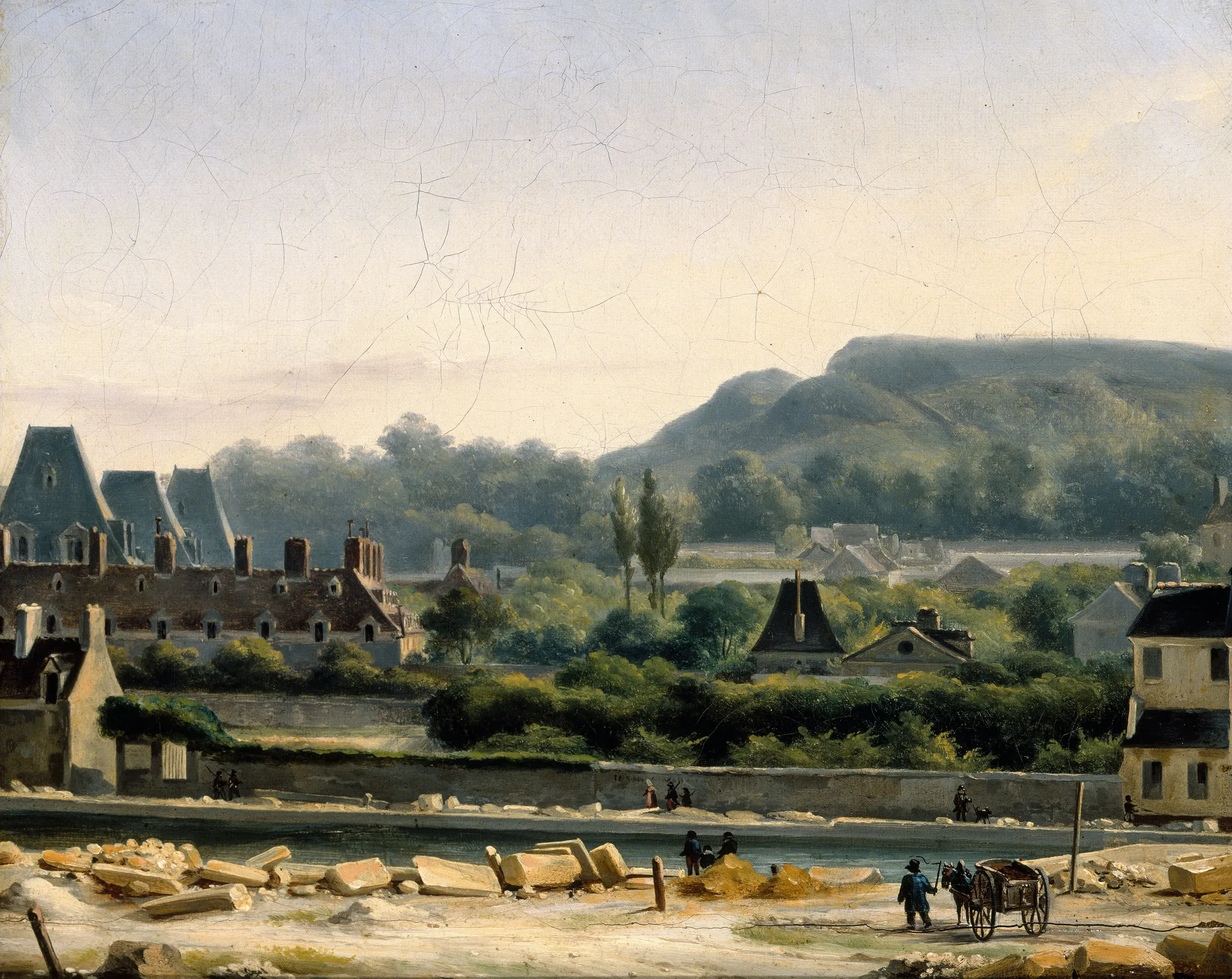 Vue de l'Hôpital Saint-Louis et des Buttes-Chaumont