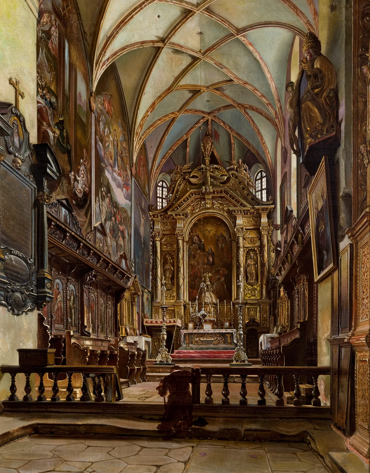 Interior of the Parish Church in Krosno