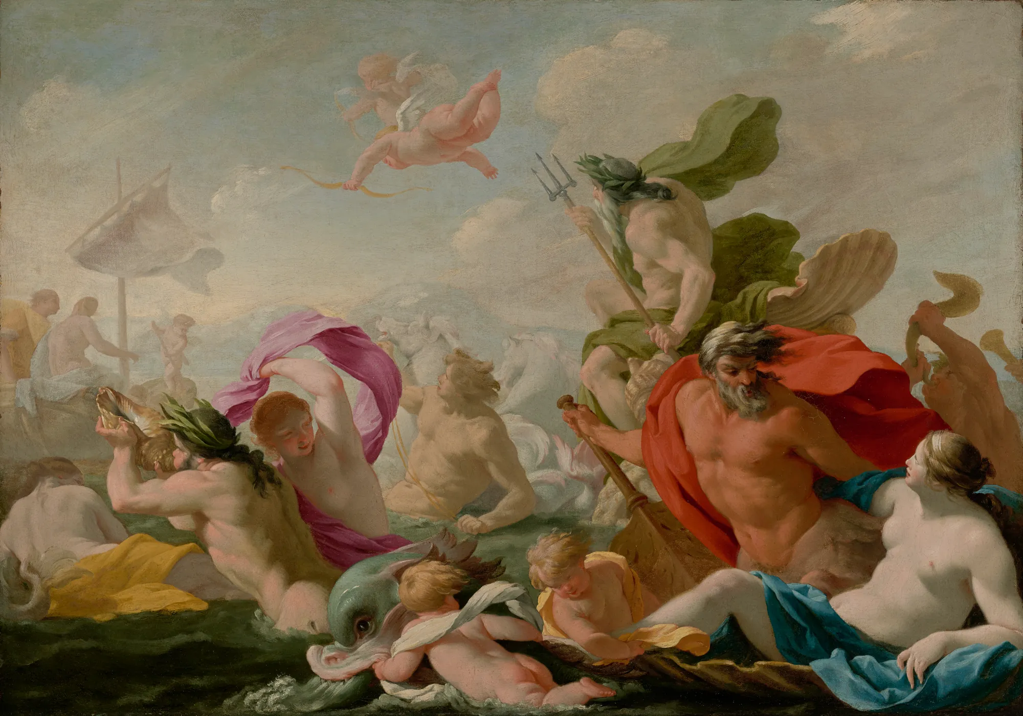 Marine Gods Paying Homage to Love