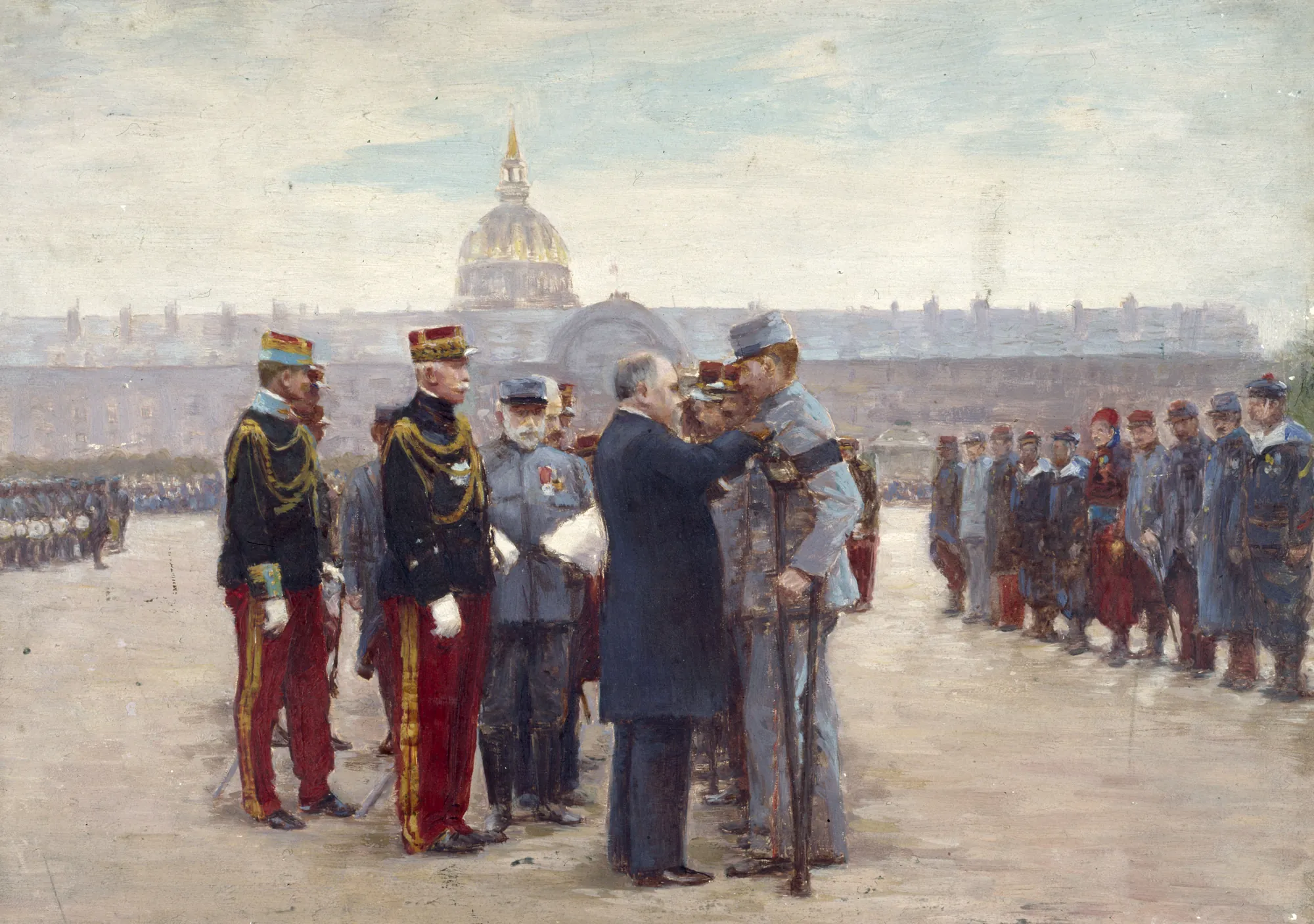 Remise de décorations sur l'esplanade des Invalides