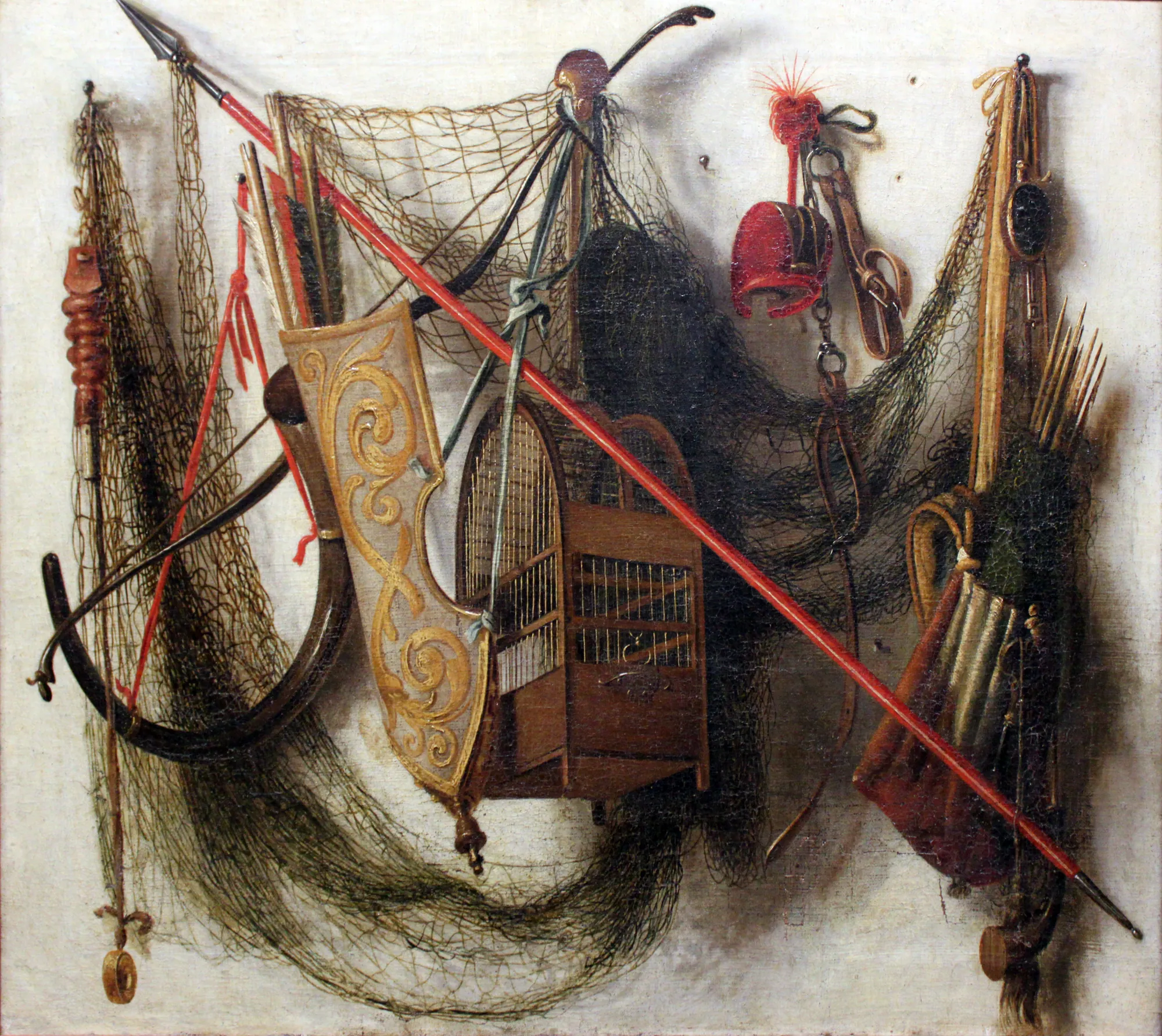 Trompe l'oeil Still Life with Hunting Equipment