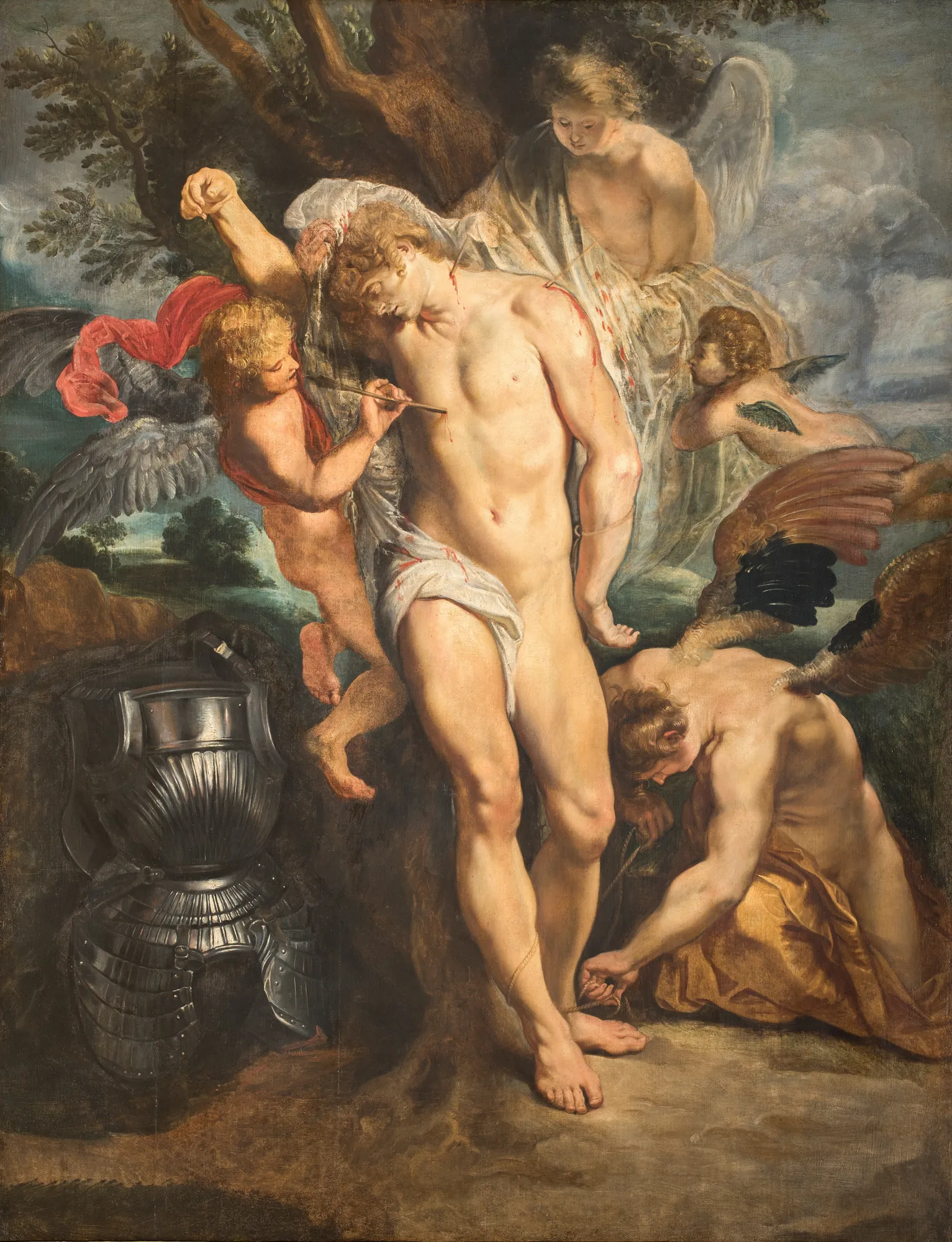Saint Sebastian Healed by Angels