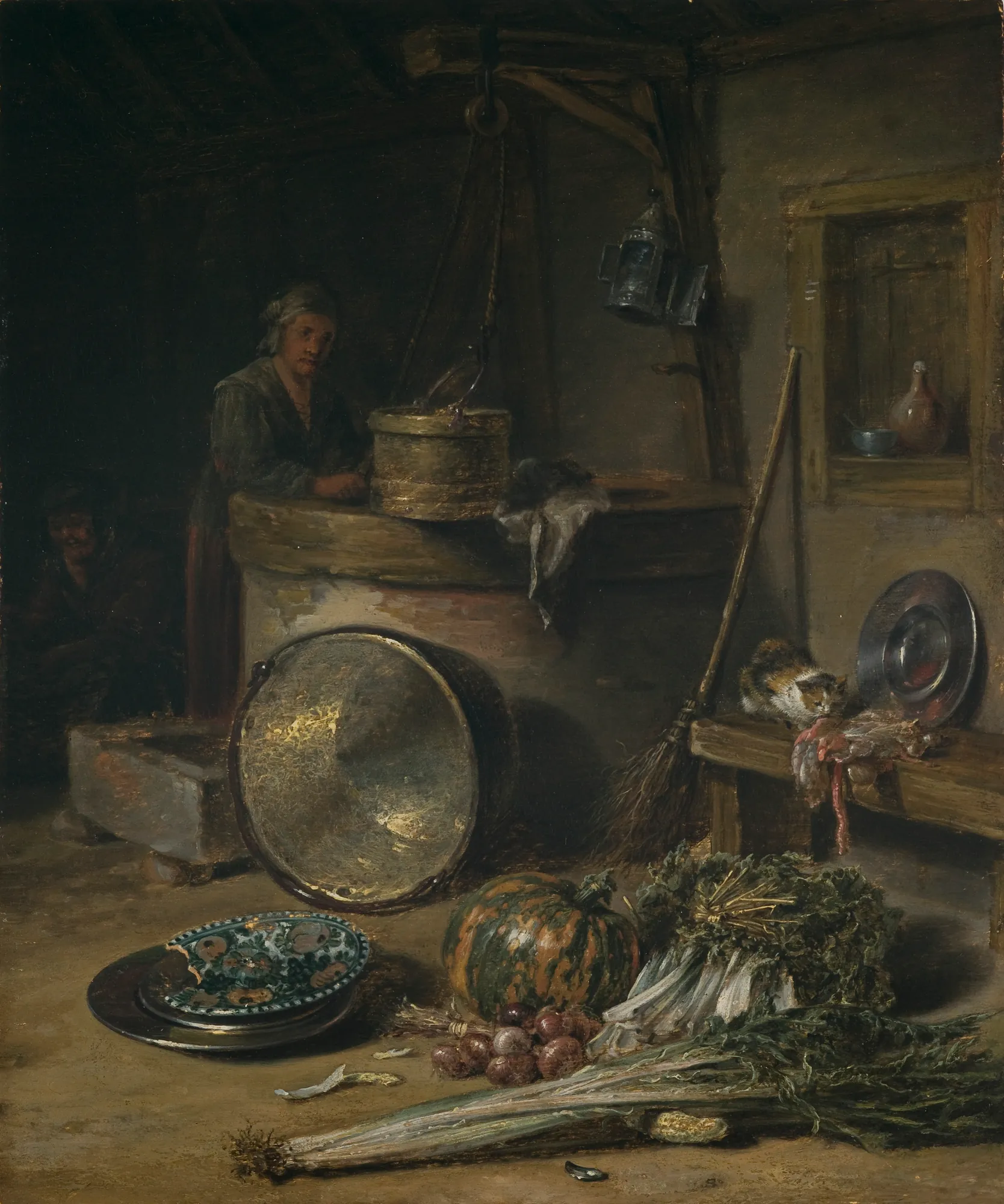 Peasant Interior with Woman at a Well
