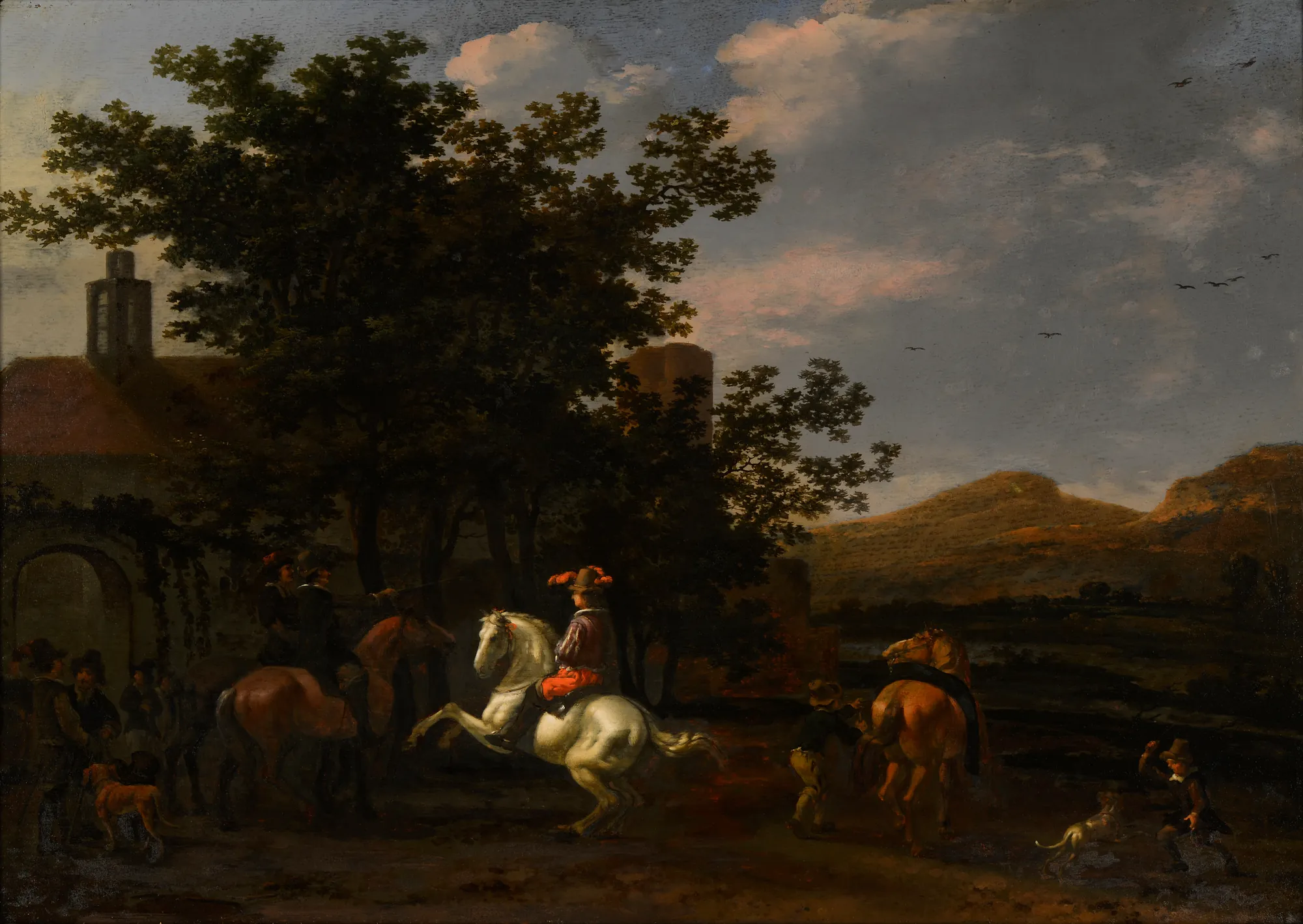 Riders near an Inn