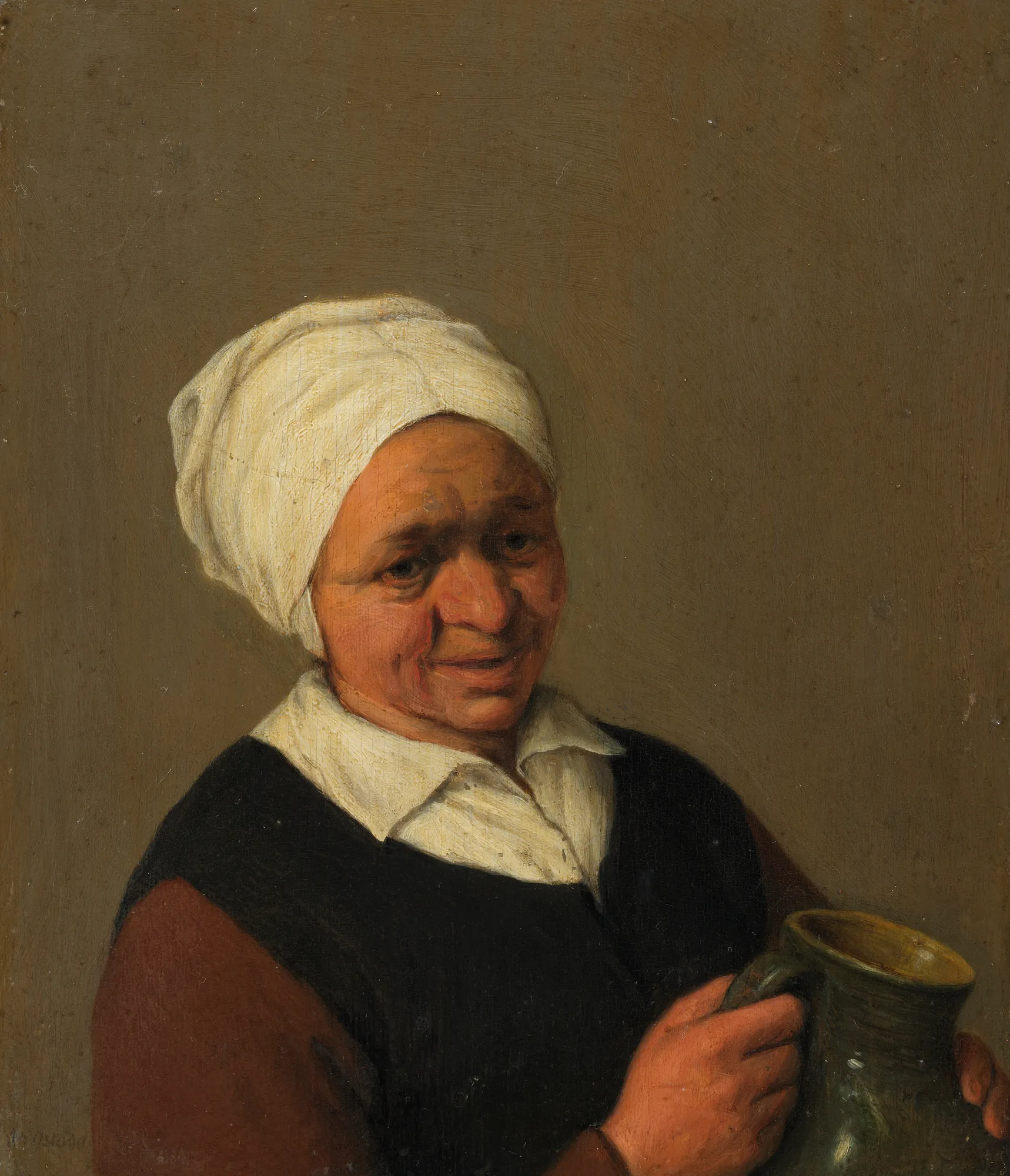 Bust of an Old Peasant Woman Holding a Jug