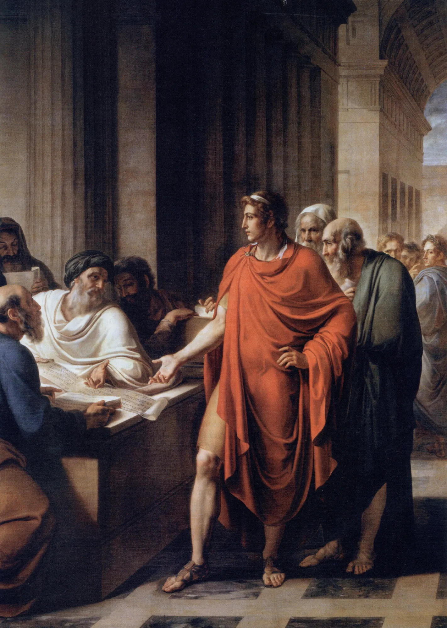 Ptolemy Philadelphus in the Library of Alexandria
