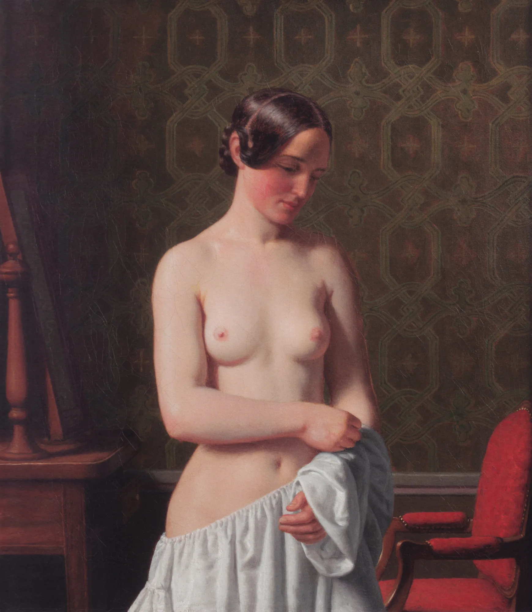 A Young Girl Undressing