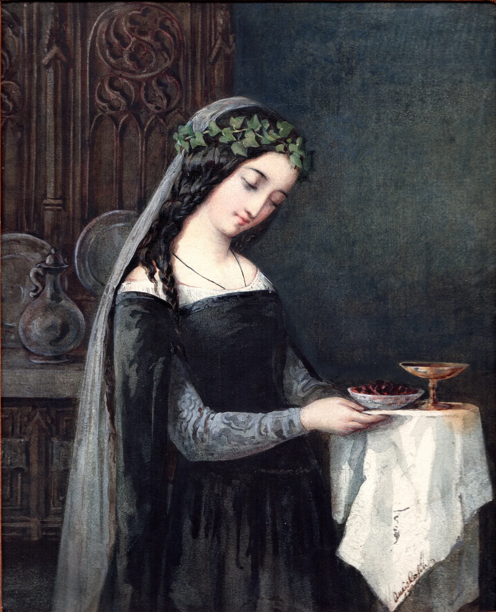 Laure de Sade Holding a Tray