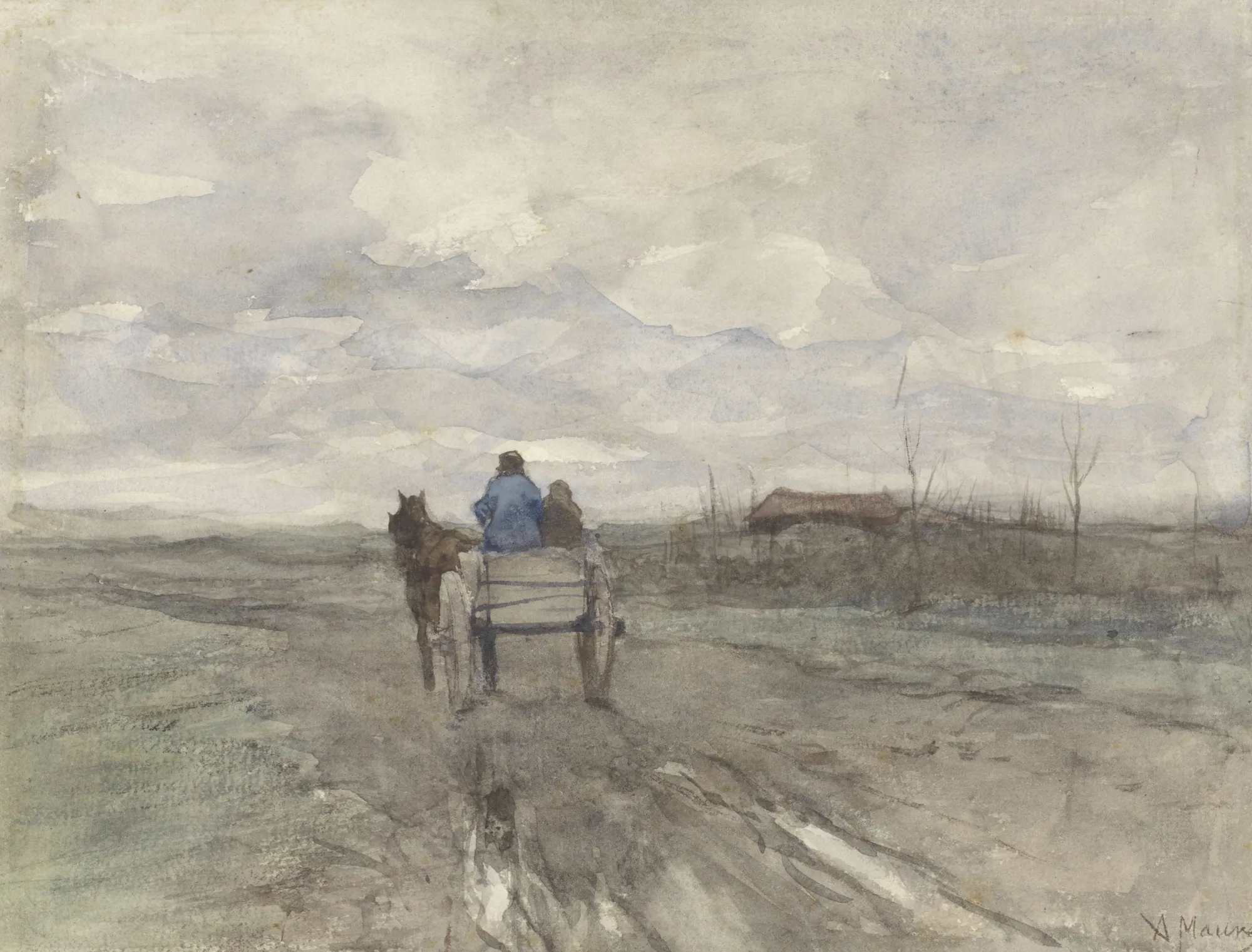 Peasant Cart on a Country Road