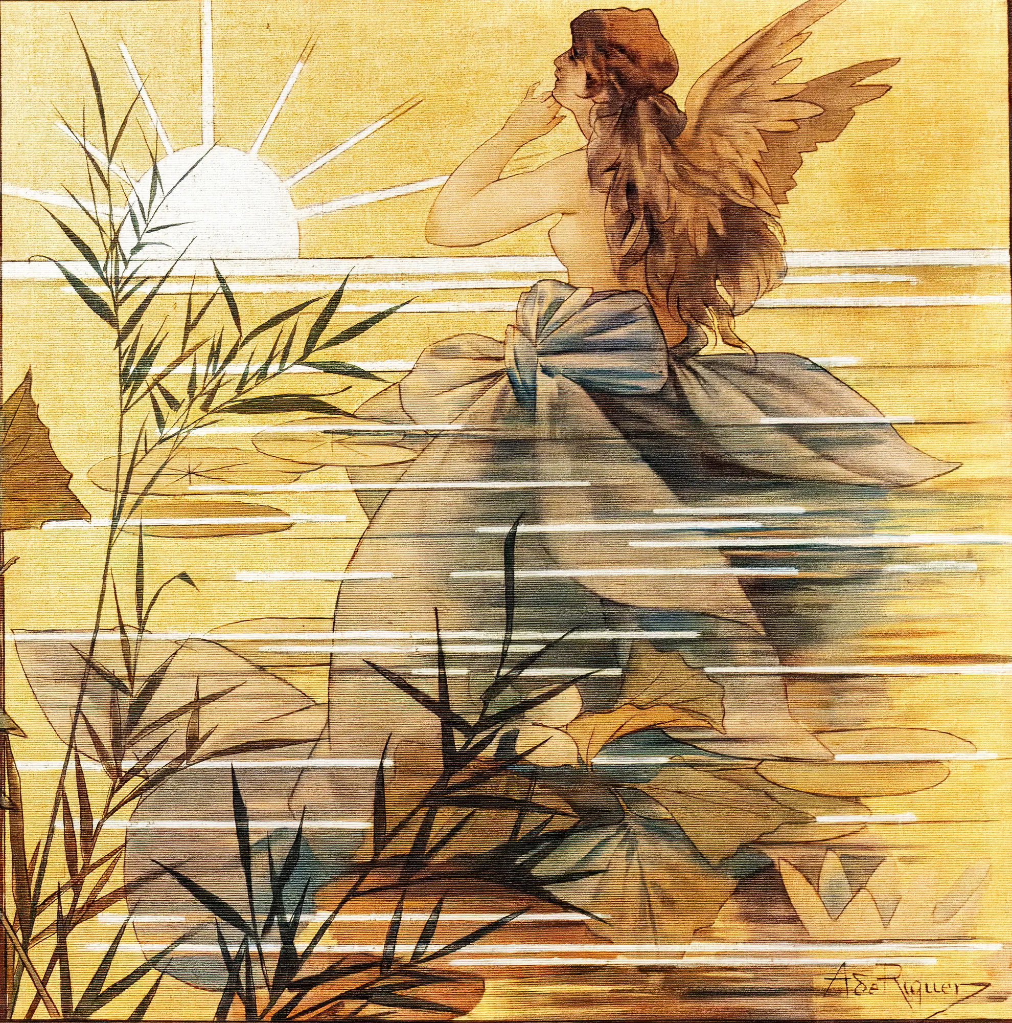 Composition with Winged Nymph at Sunrise