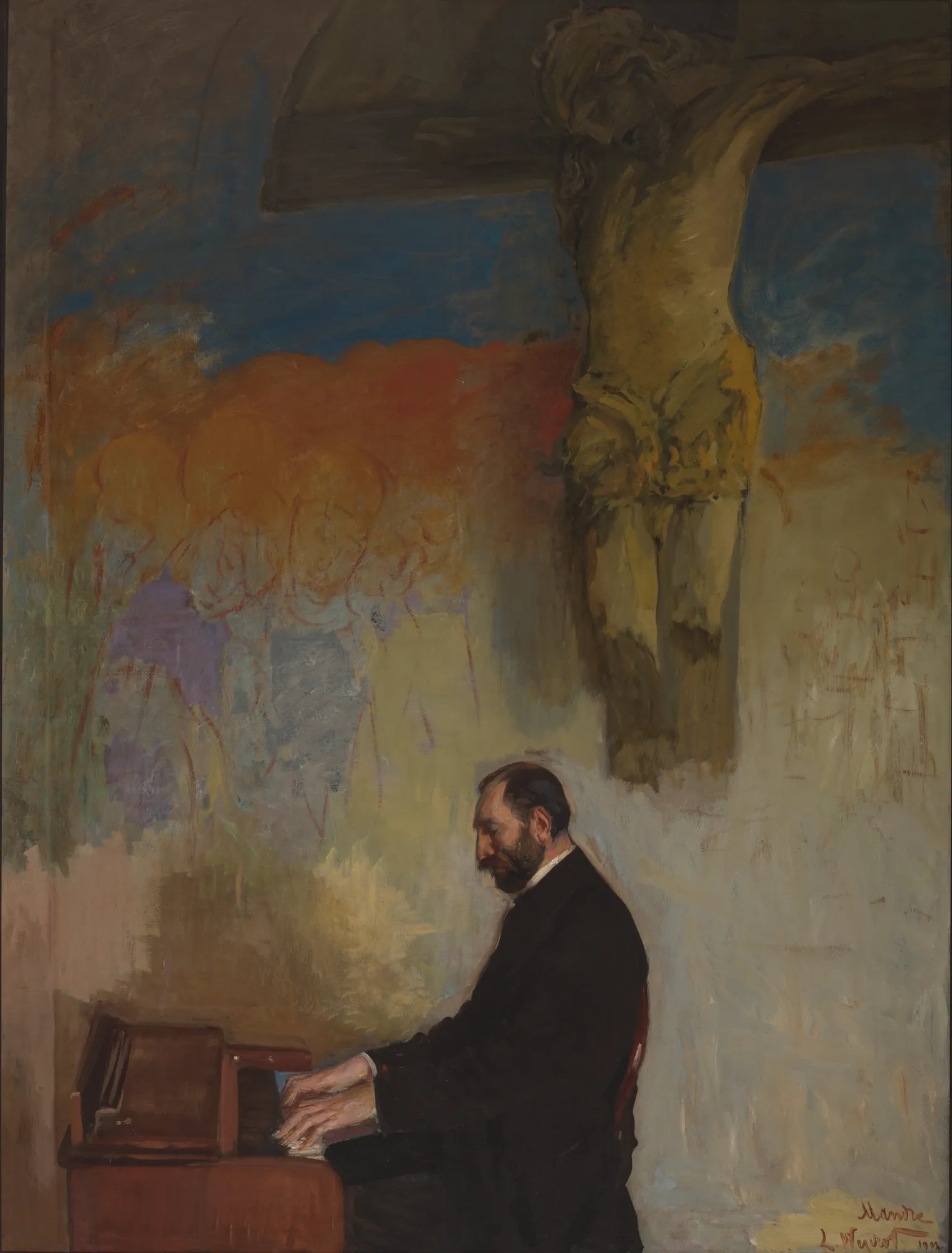 Portrait of Feliks Jasieński at the Organ