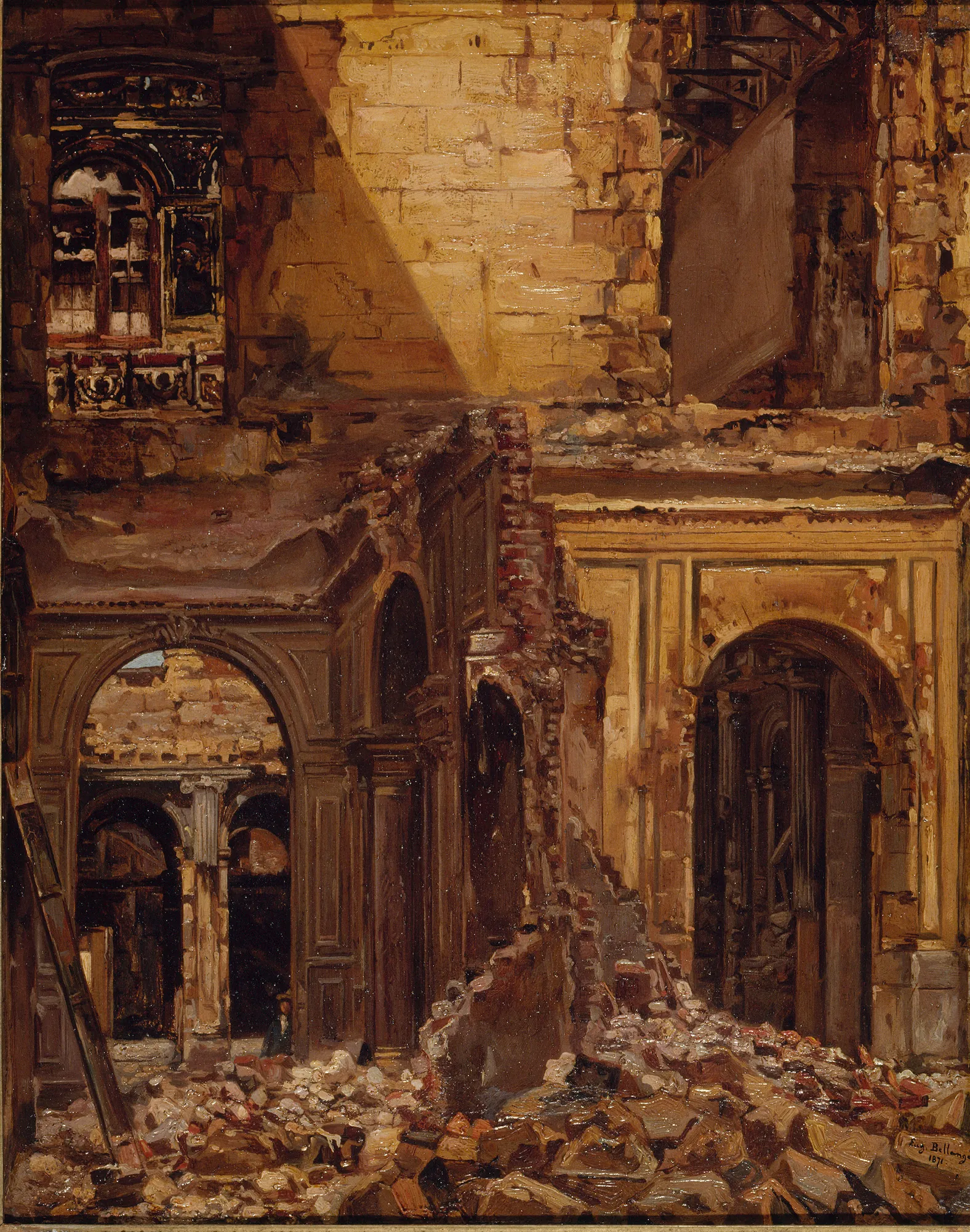 Ruines des Tuileries après l'incendie de 1871