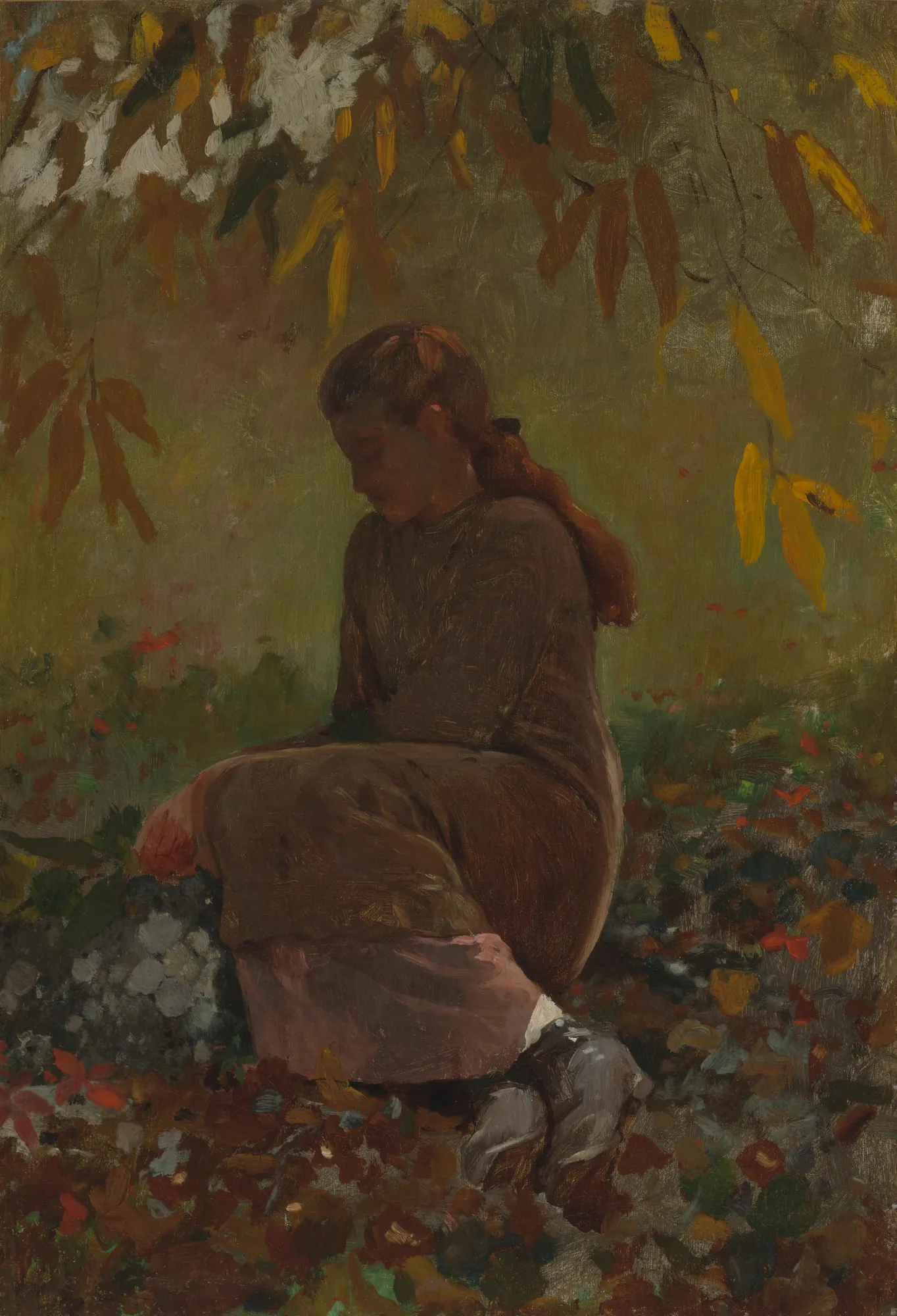 Girl Seated in a Garden