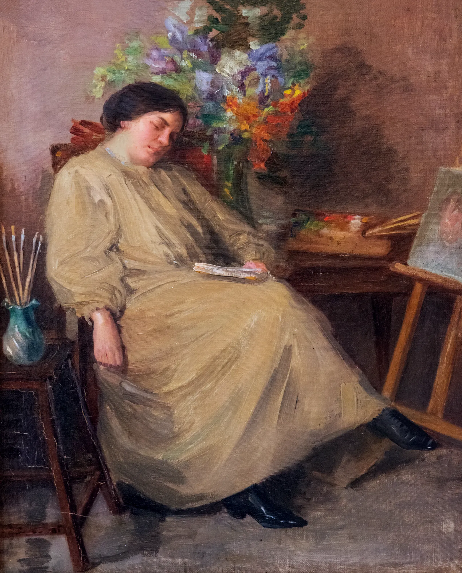 Le peintre endormi