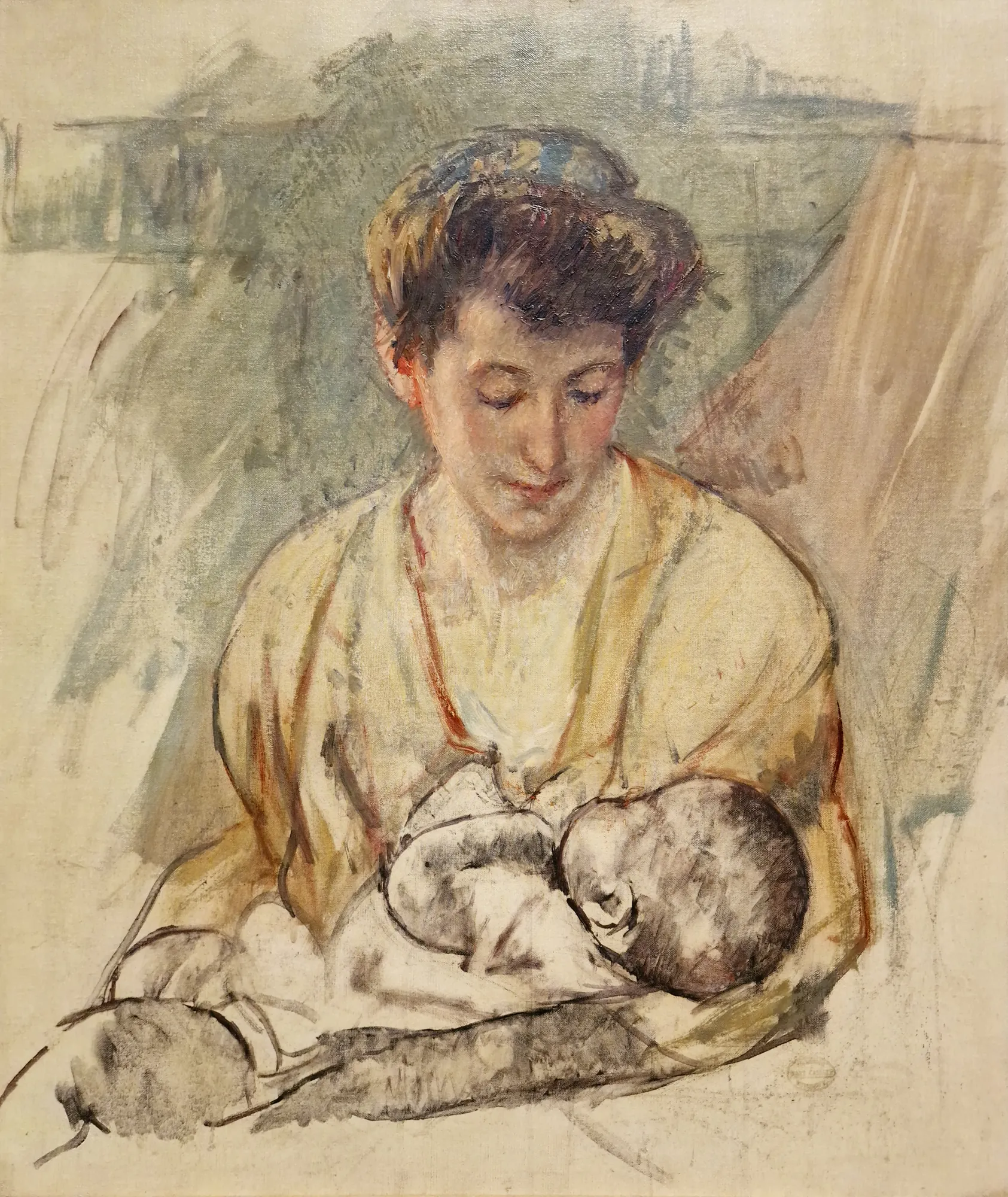 Mother Rose and Sleeping Baby
