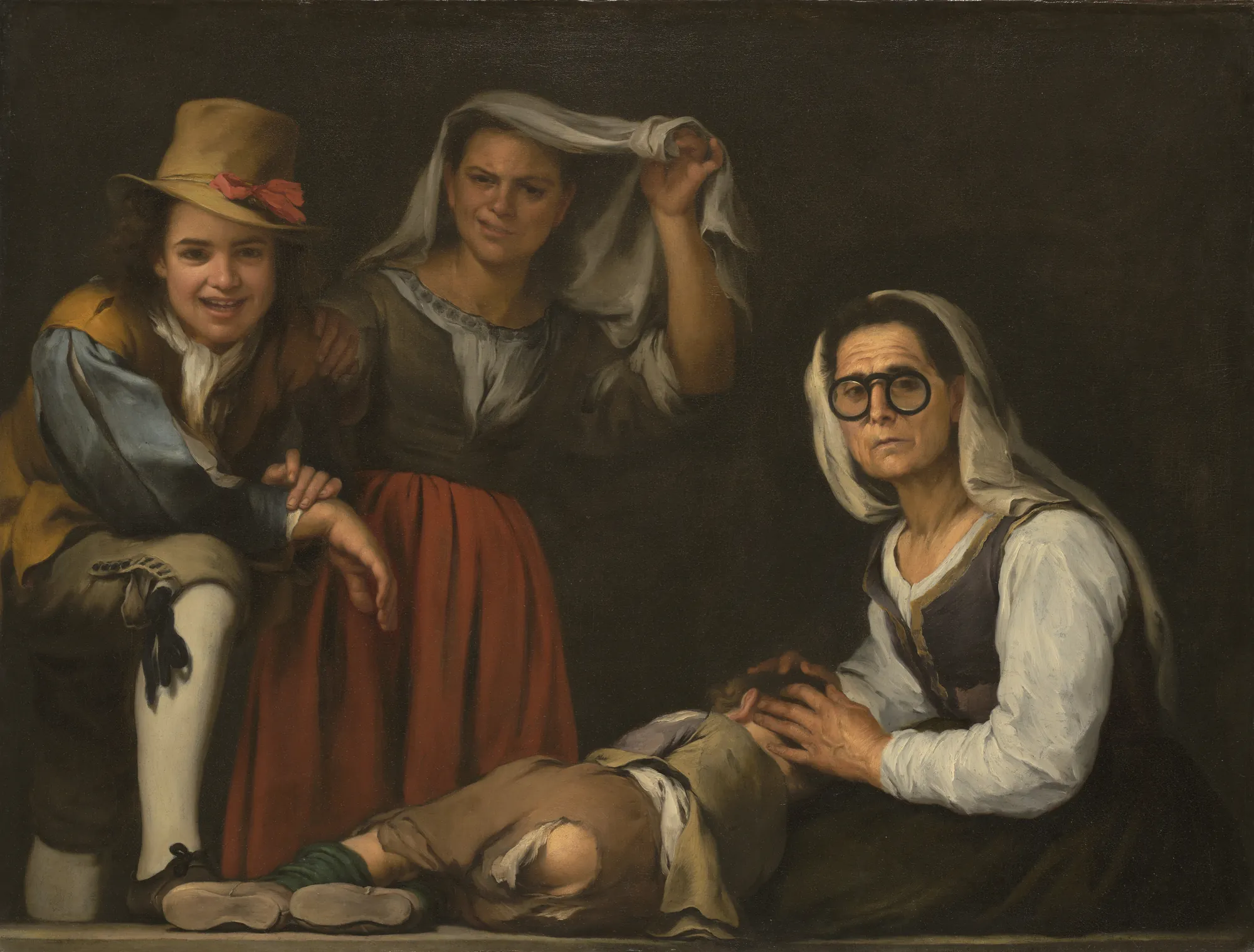 Four Figures on a Step