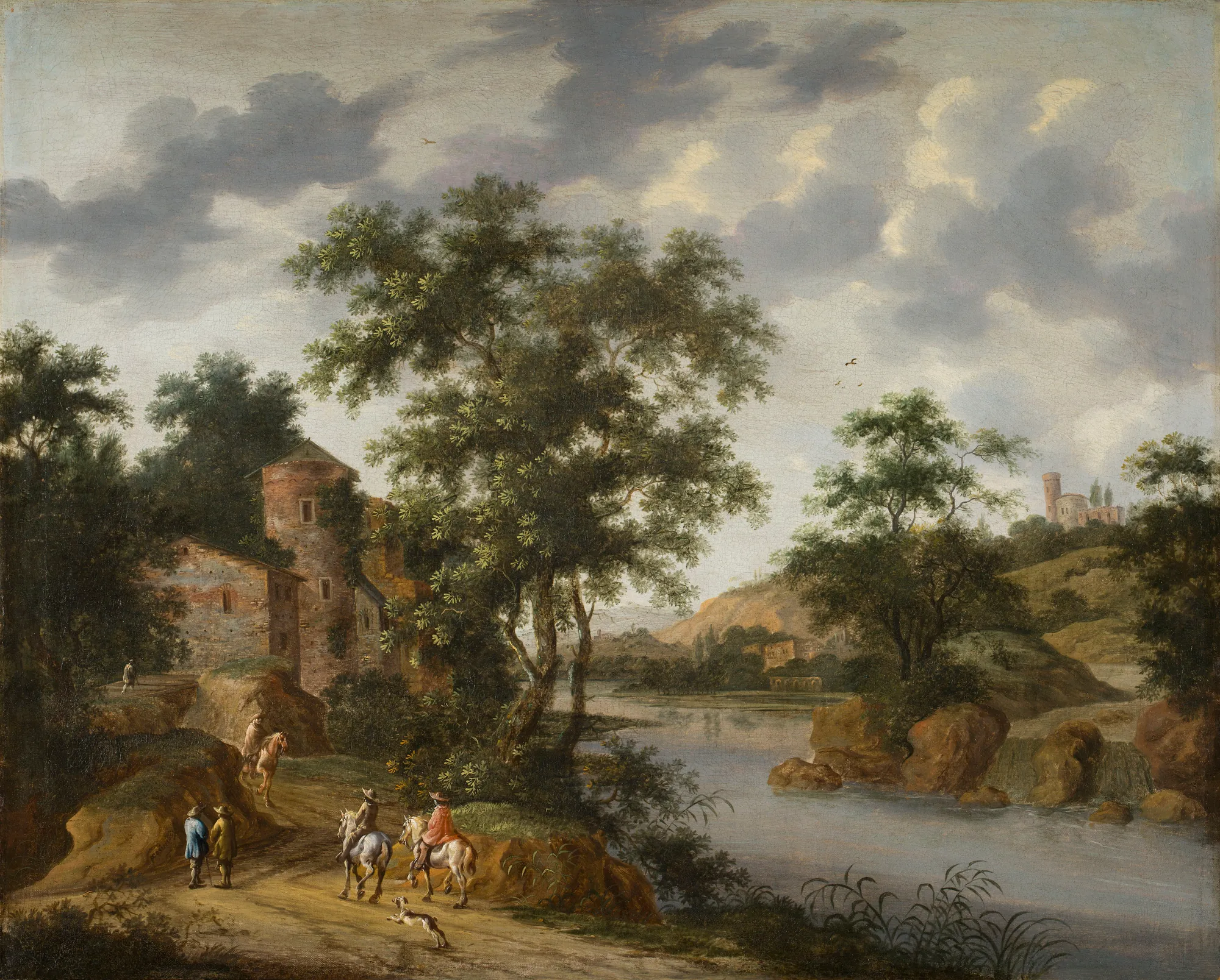 River Landscape with Horsemen