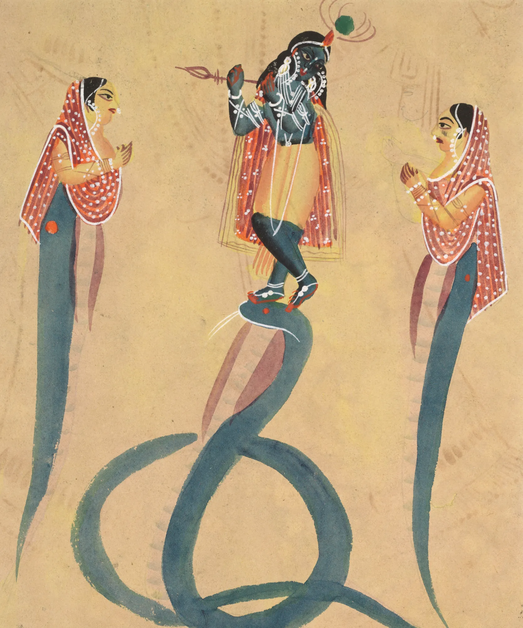 Krishna Quells the Serpent Kaliya