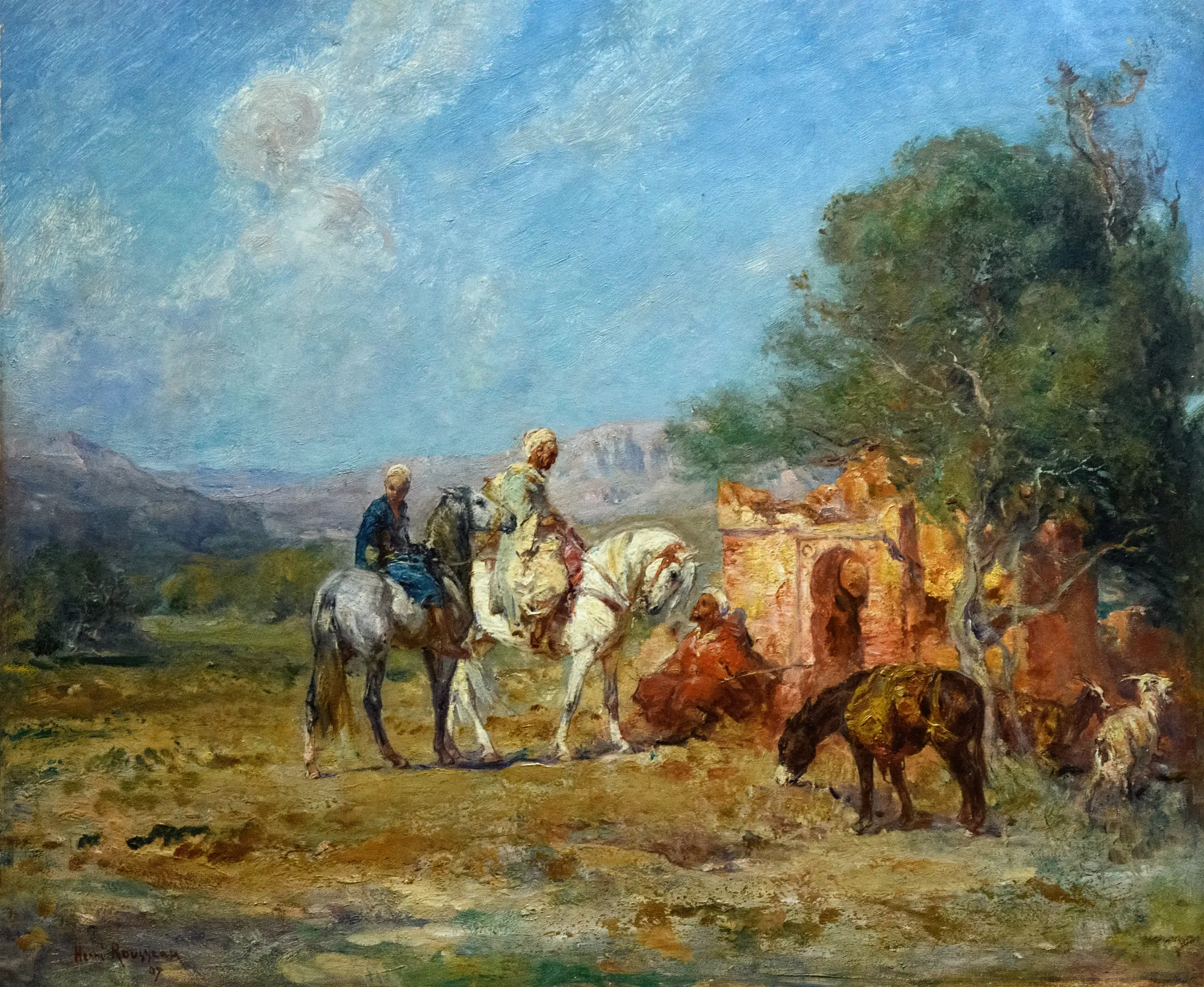 Arab Horsemen Near a Mausoleum